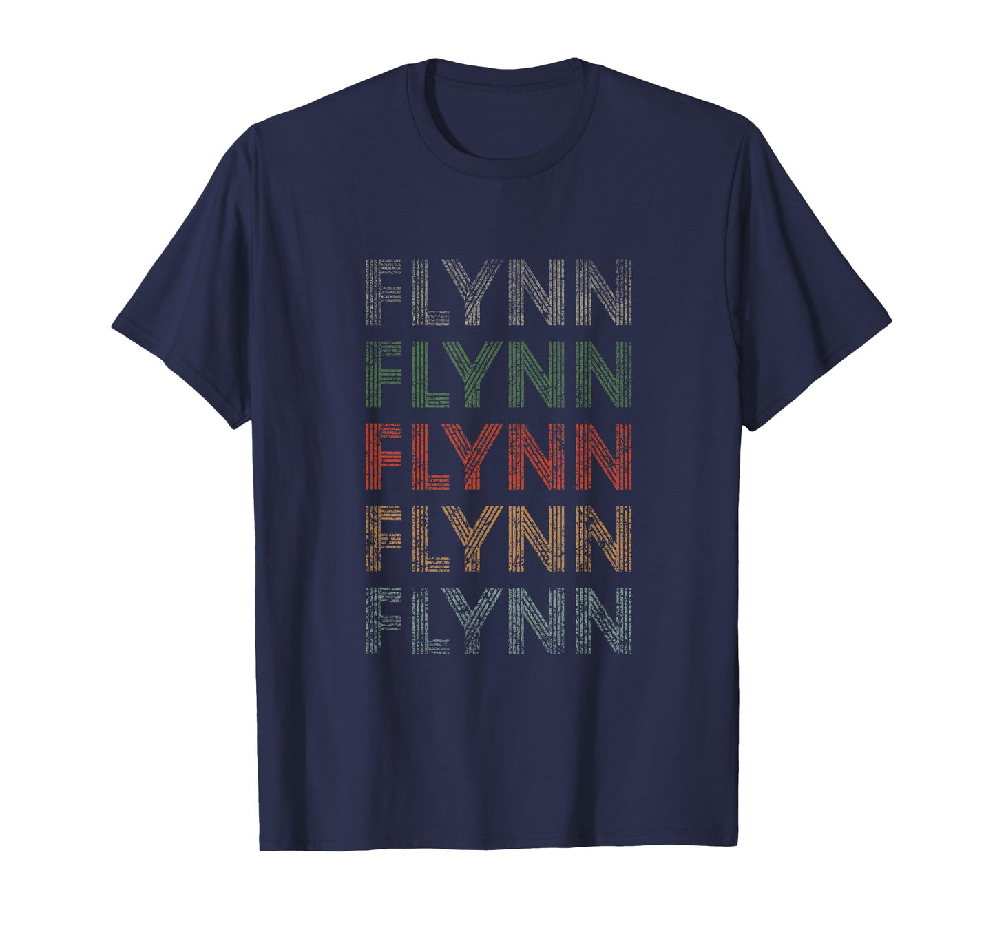 Flynn First Name Grunge Style Vintage Retro T-Shirt