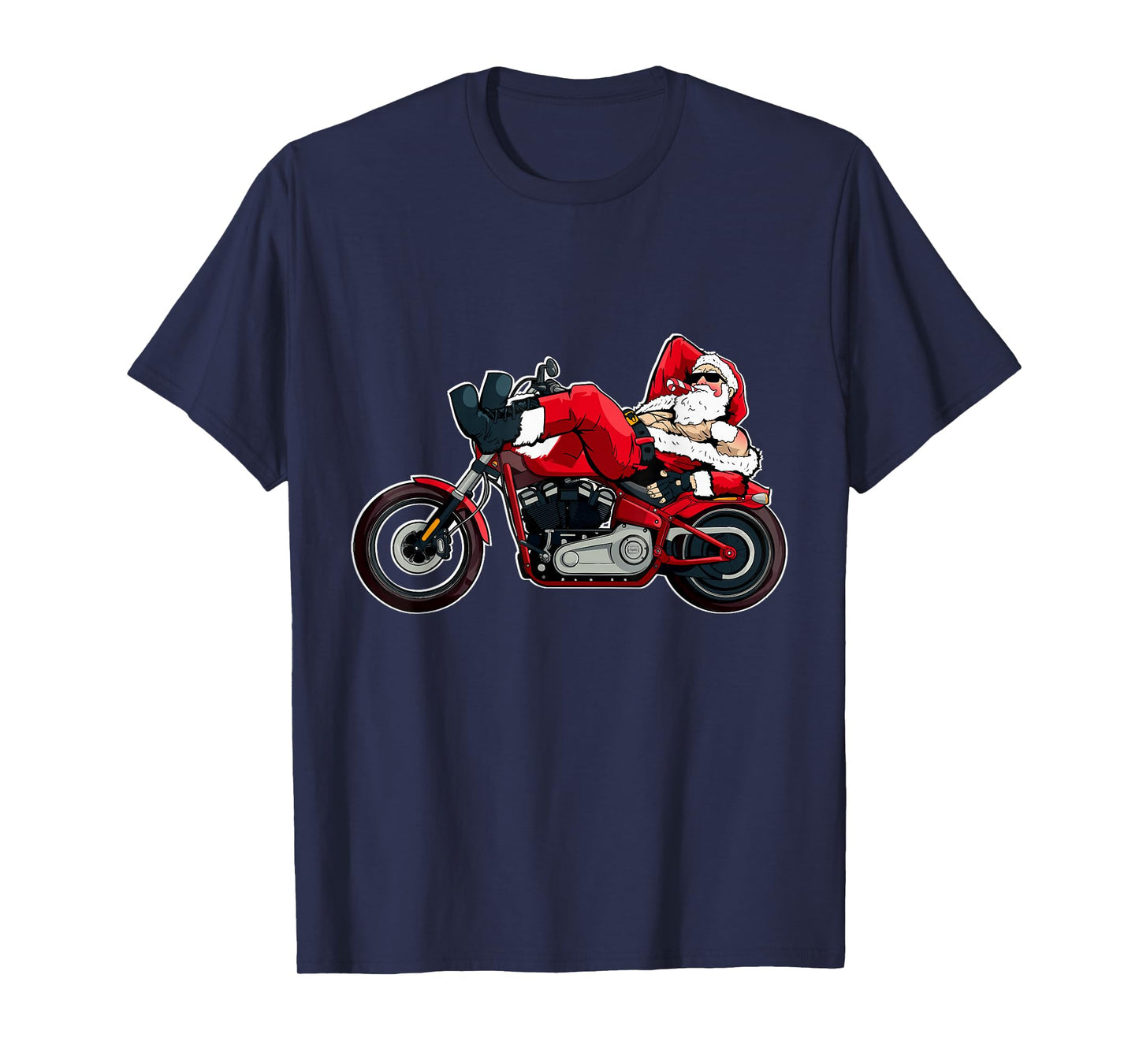 Amazing Motorcycle in Xmas Style for Naughty Santa Lovers T-Shirt