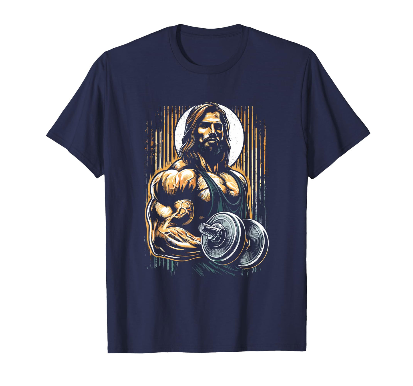 Jesus Bodybuilder - Funny Weightlifting Jesus Gym Workout T-Shirt