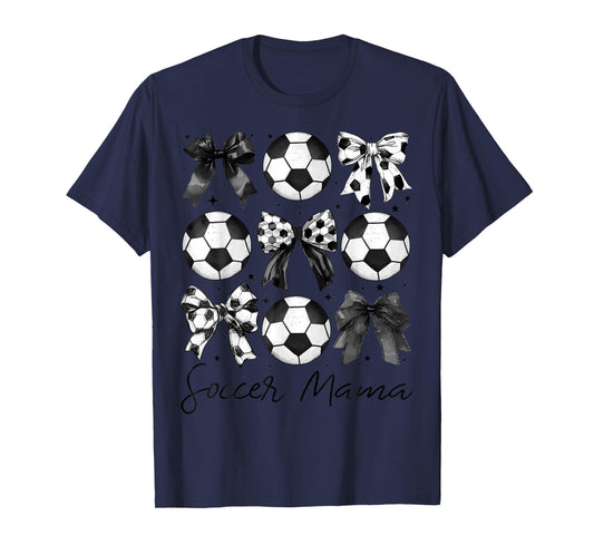 Soccer Mama Shirt Coquette Bow Soccer Mom T-Shirt