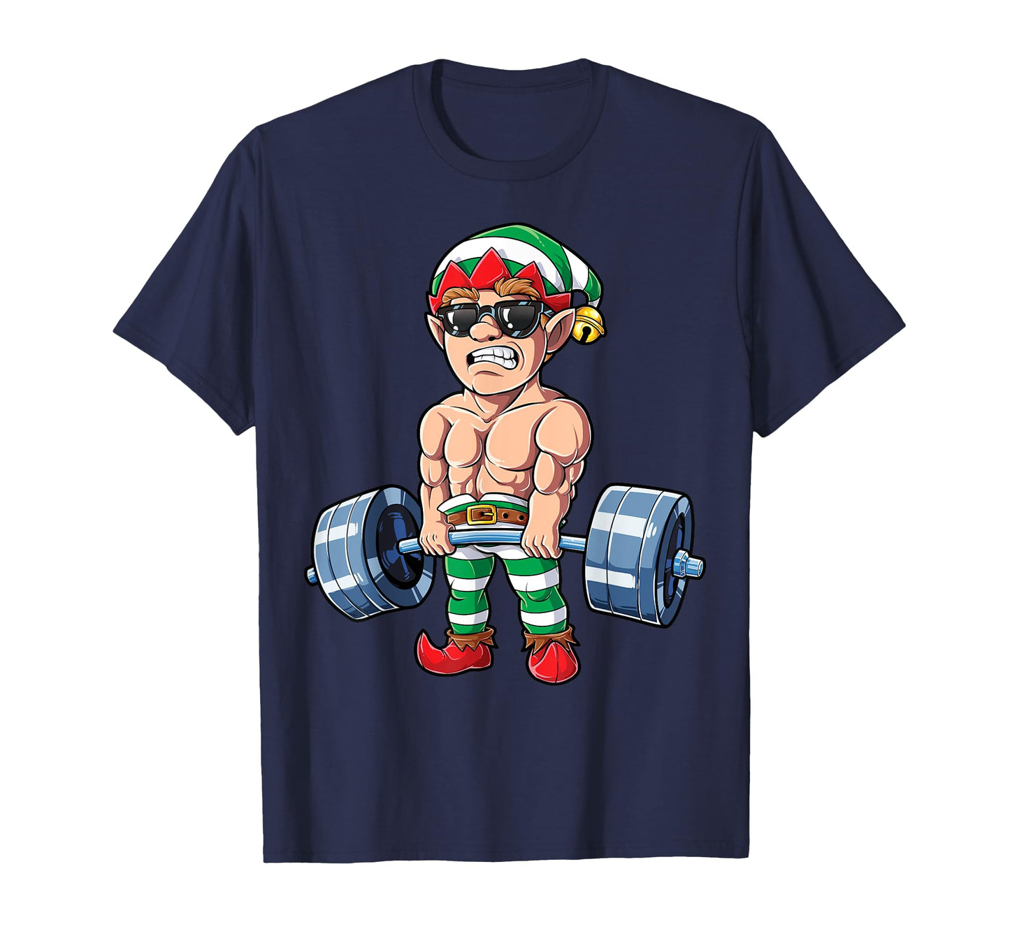Eleven Weightlifting Christmas Fitness Gym Deadlift Xmas Men T-Shirt