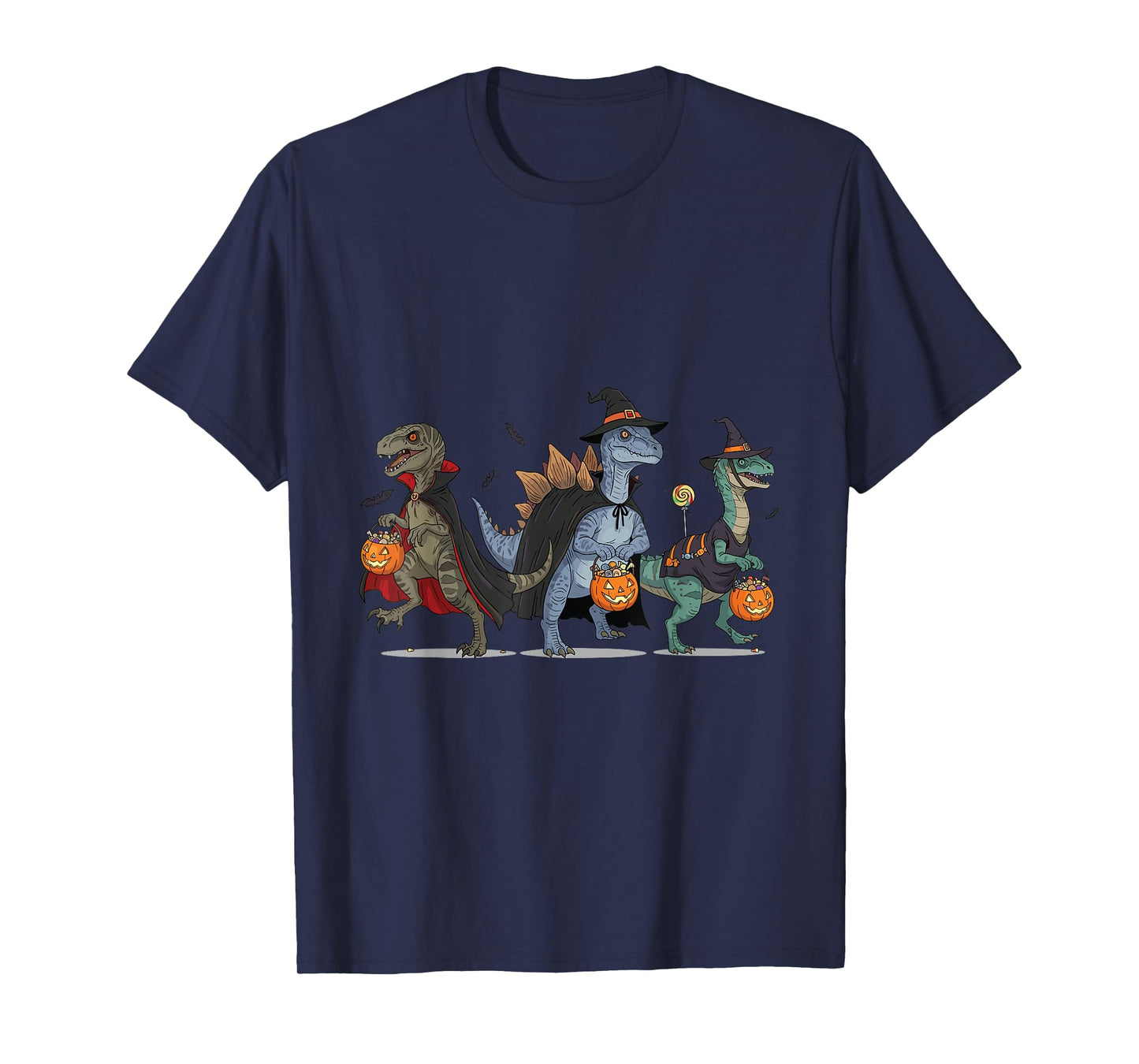 Halloween Dinosaur Candy Squad Funny Cute T-Shirt