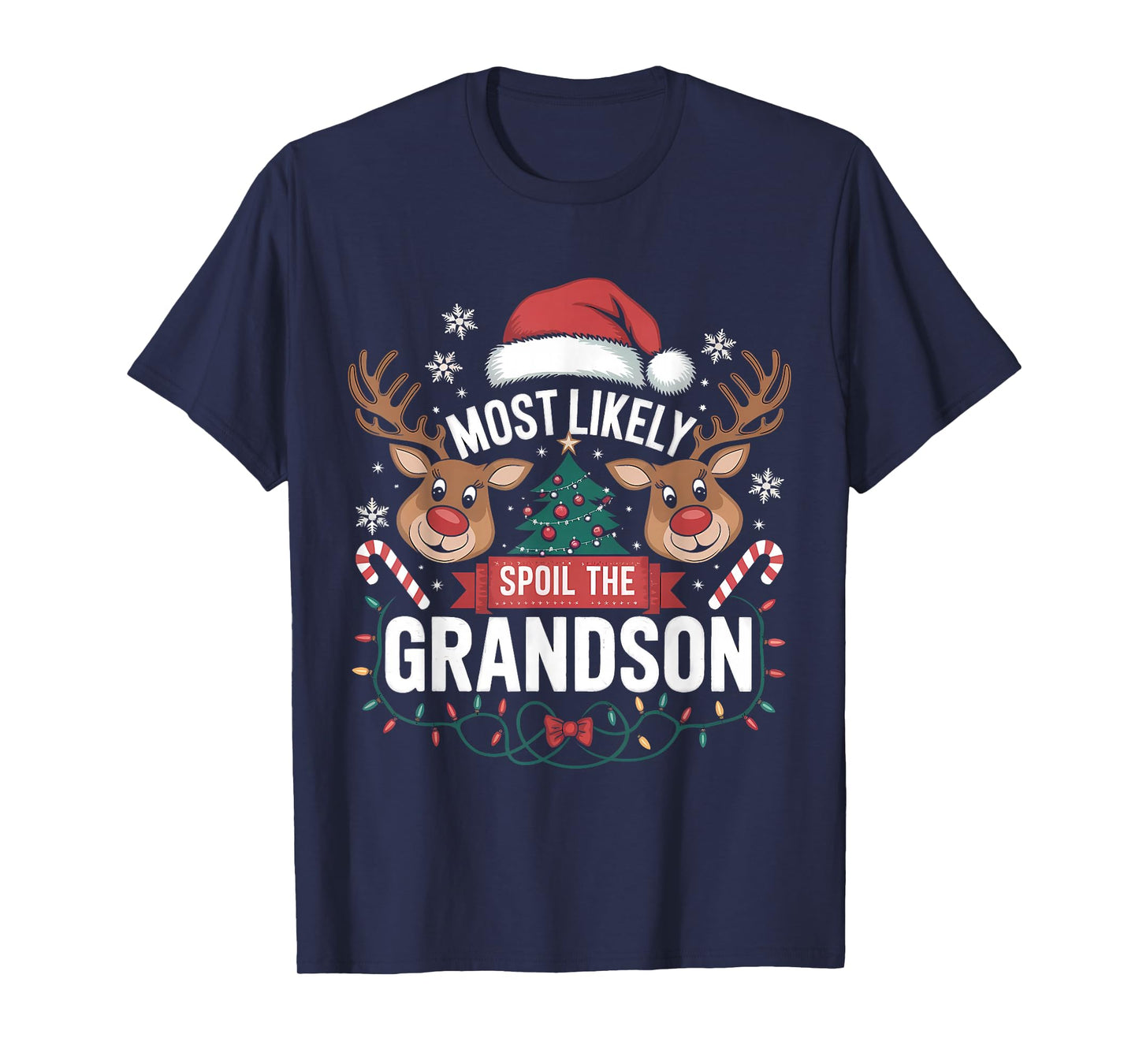 Most Likely to Spoil The Grandchildren Christmas Party Fun T-Shirt