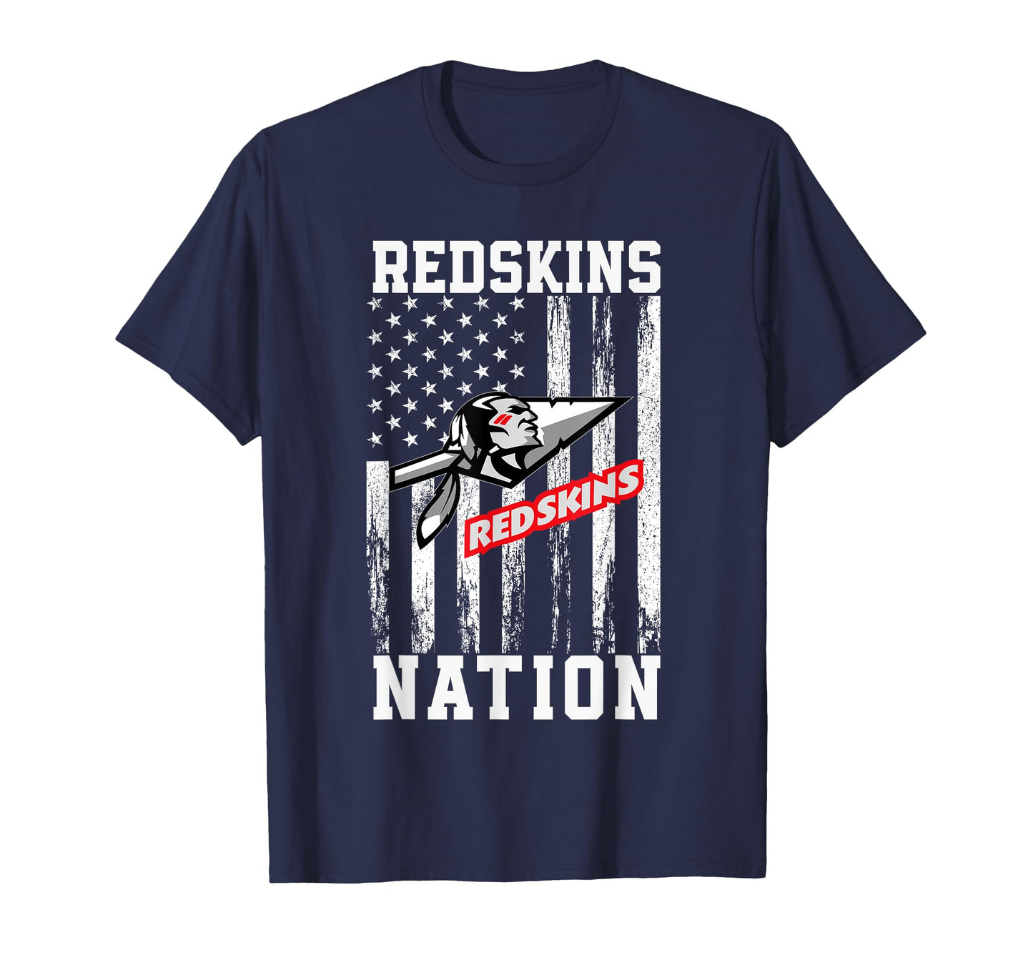 Caldwell Redskins Official High School Gear Unisex-Adults Kids Black Small Straight Short Sleeve Cotton Crew Neck T-Shirt