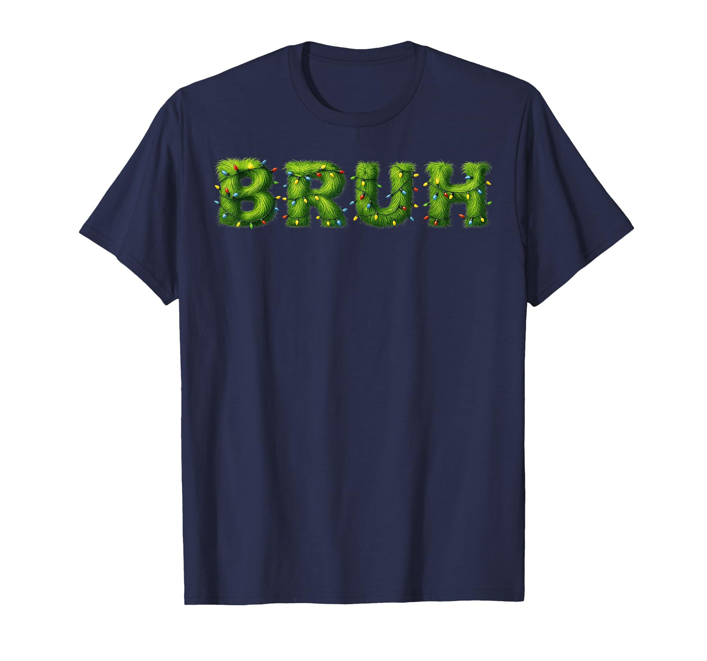 Funny Bruh Christmas Tree Xmas Pjs Pajamas Pajama Men Boy T-Shirt