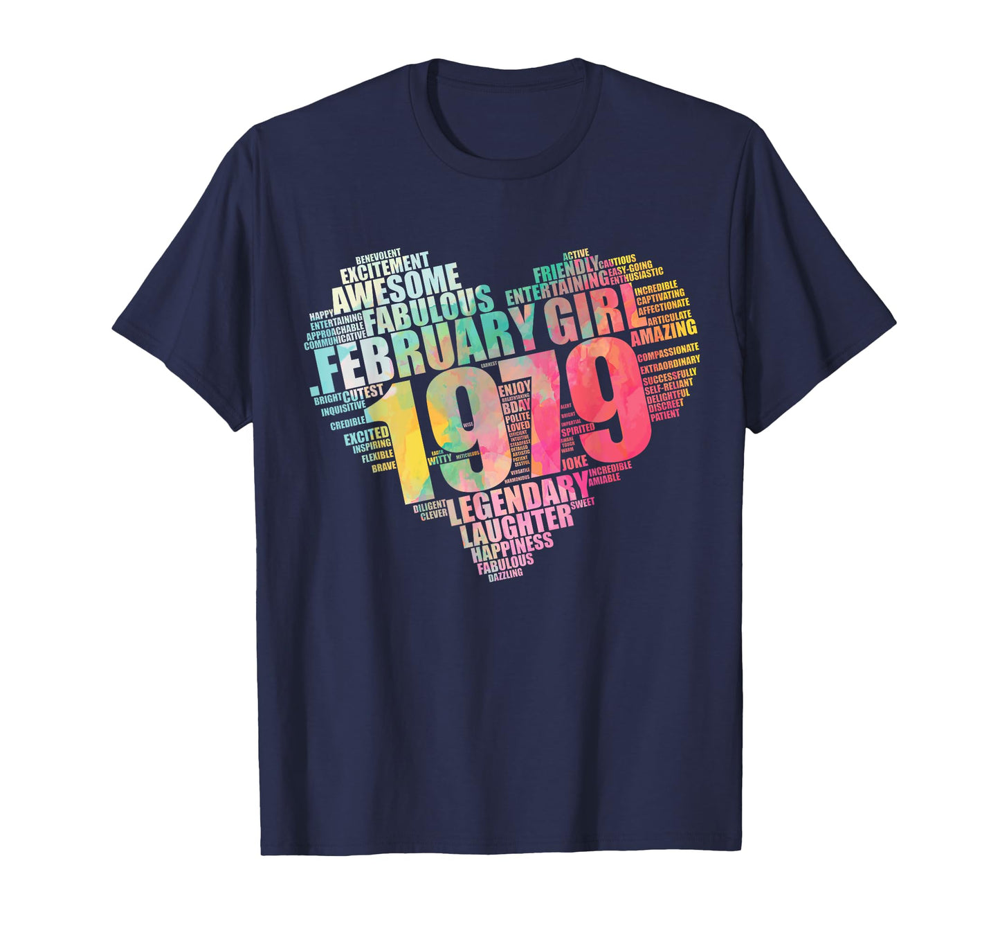 FEBRUARY GIRL 1979 Awesome Fabulous 45 Heart 45th Birthday T-Shirt