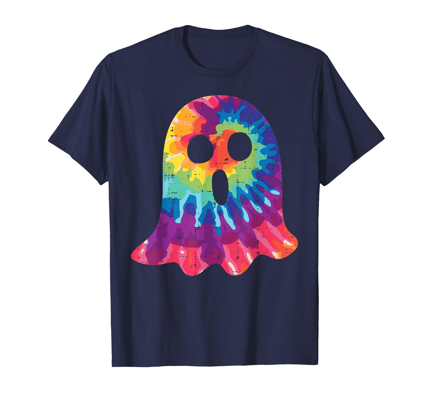 Halloween Ghost Tie Dye Retro Hippie Costume Men Women Kids T-Shirt