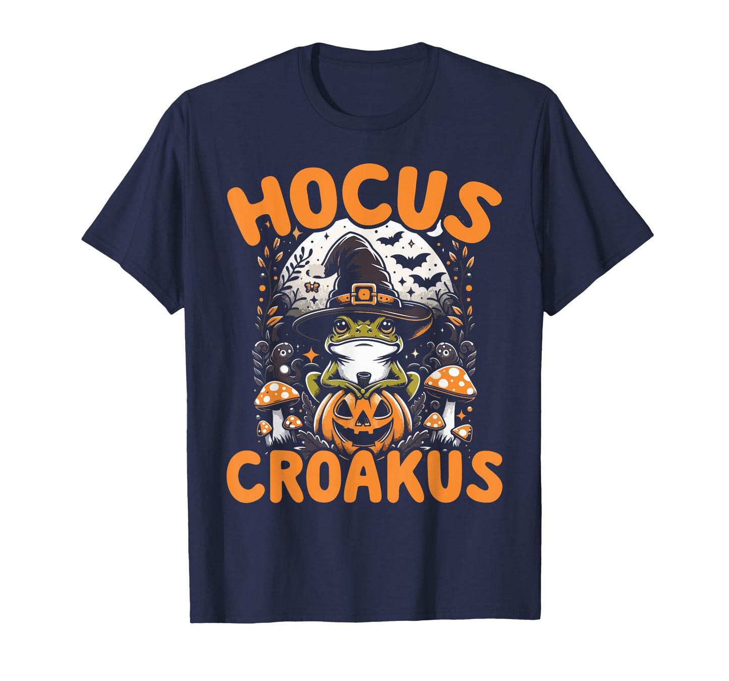 Halloween Frog Witch Pun Hocus Croakus Toad Lover Costume T-Shirt