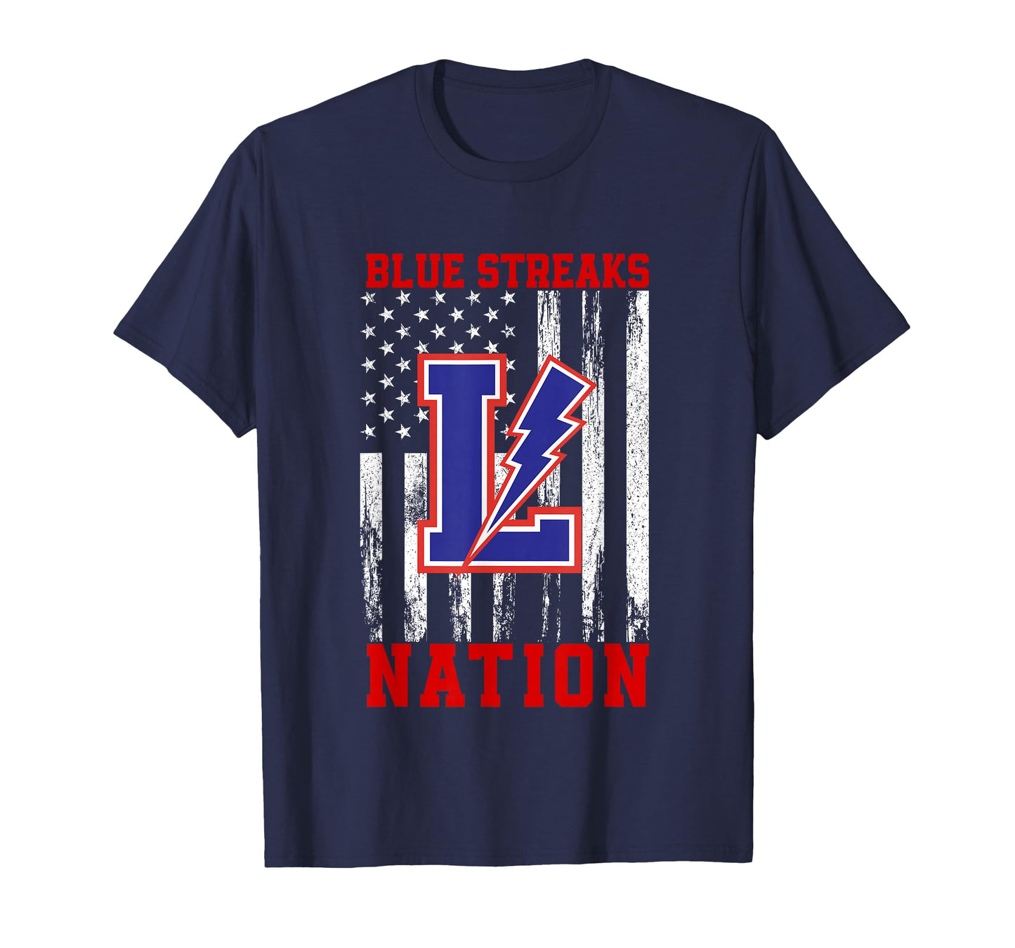 Lake Blue Streaks Logo Nation HS T-Shirt