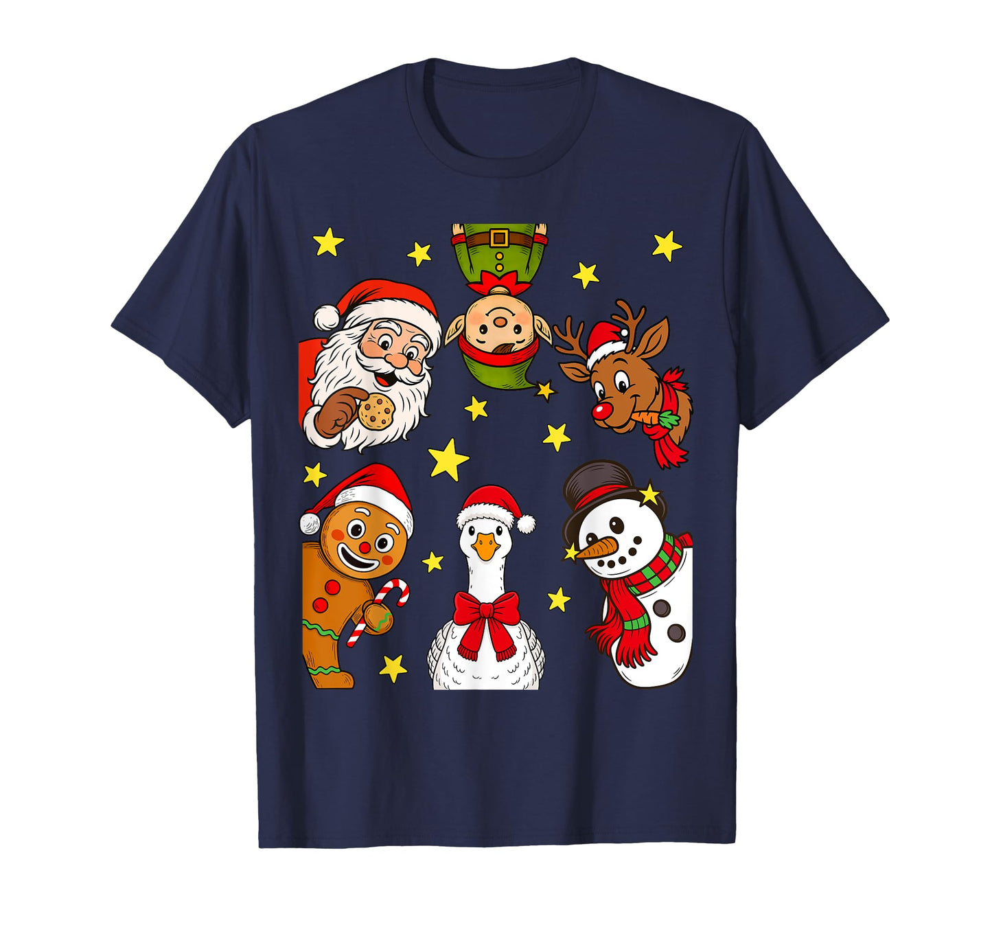 Christmas Squad Santa Elf Family Matching Pajamas Xmas T-Shirt