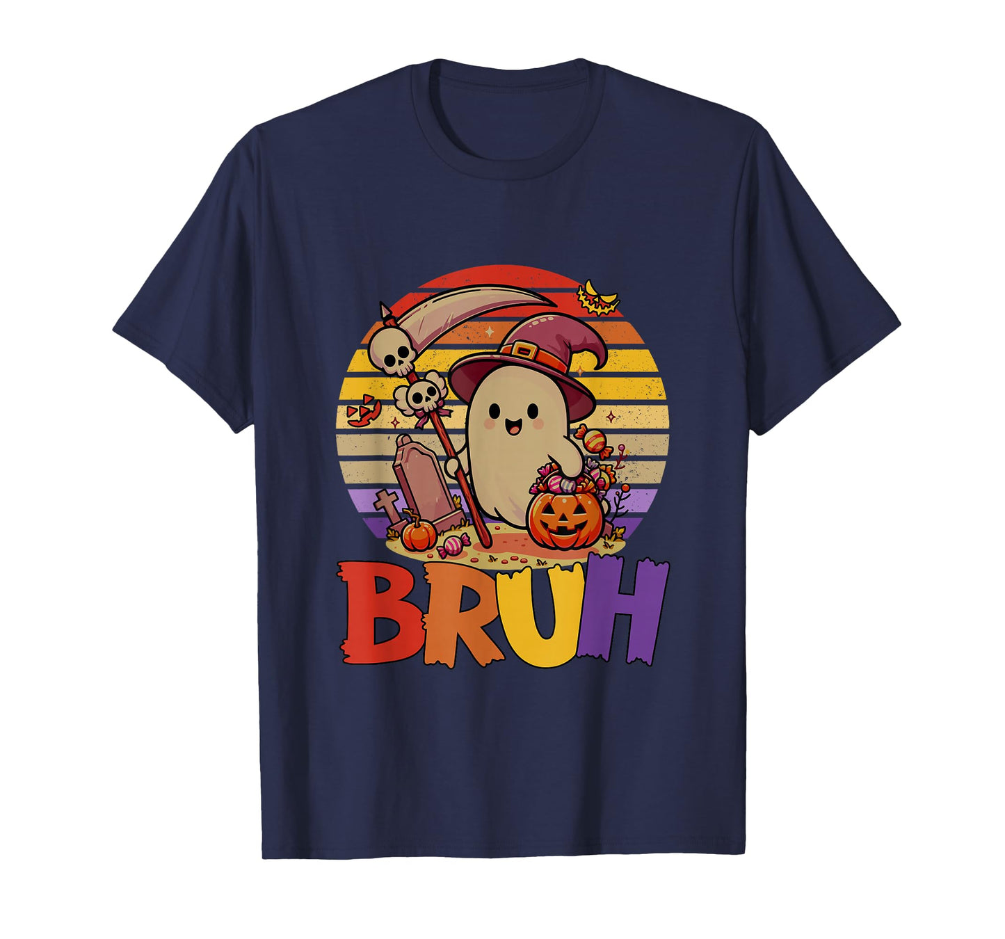 Vintage Cute Boo As Witch Halloween Candies Costume Kids T-Shirt