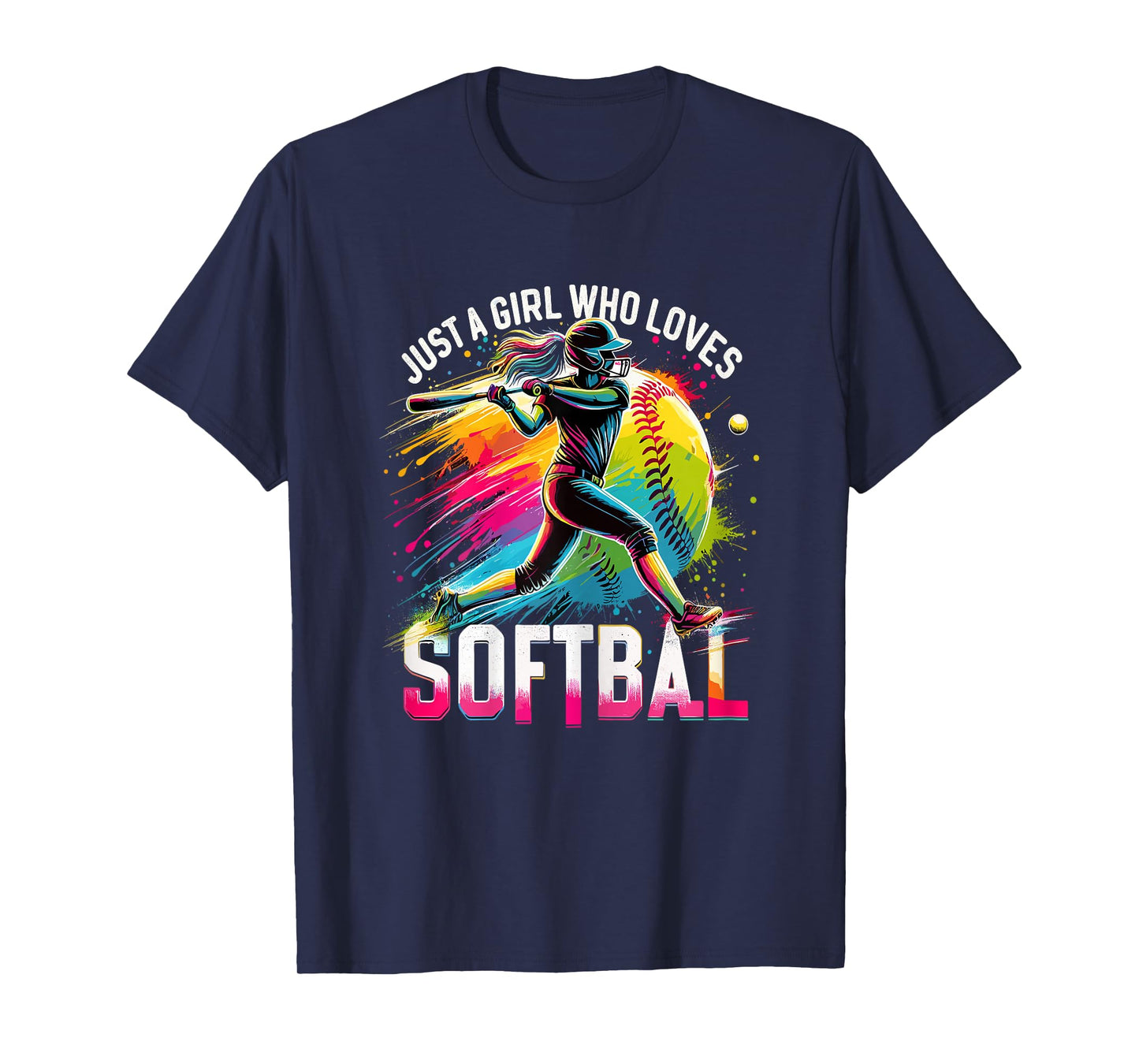 Just A Girl Who Loves Softball T-Shirt