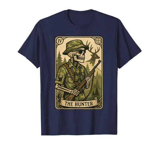 Hunter Tarot Card – Vintage Skeleton Deer Hunting T-Shirt