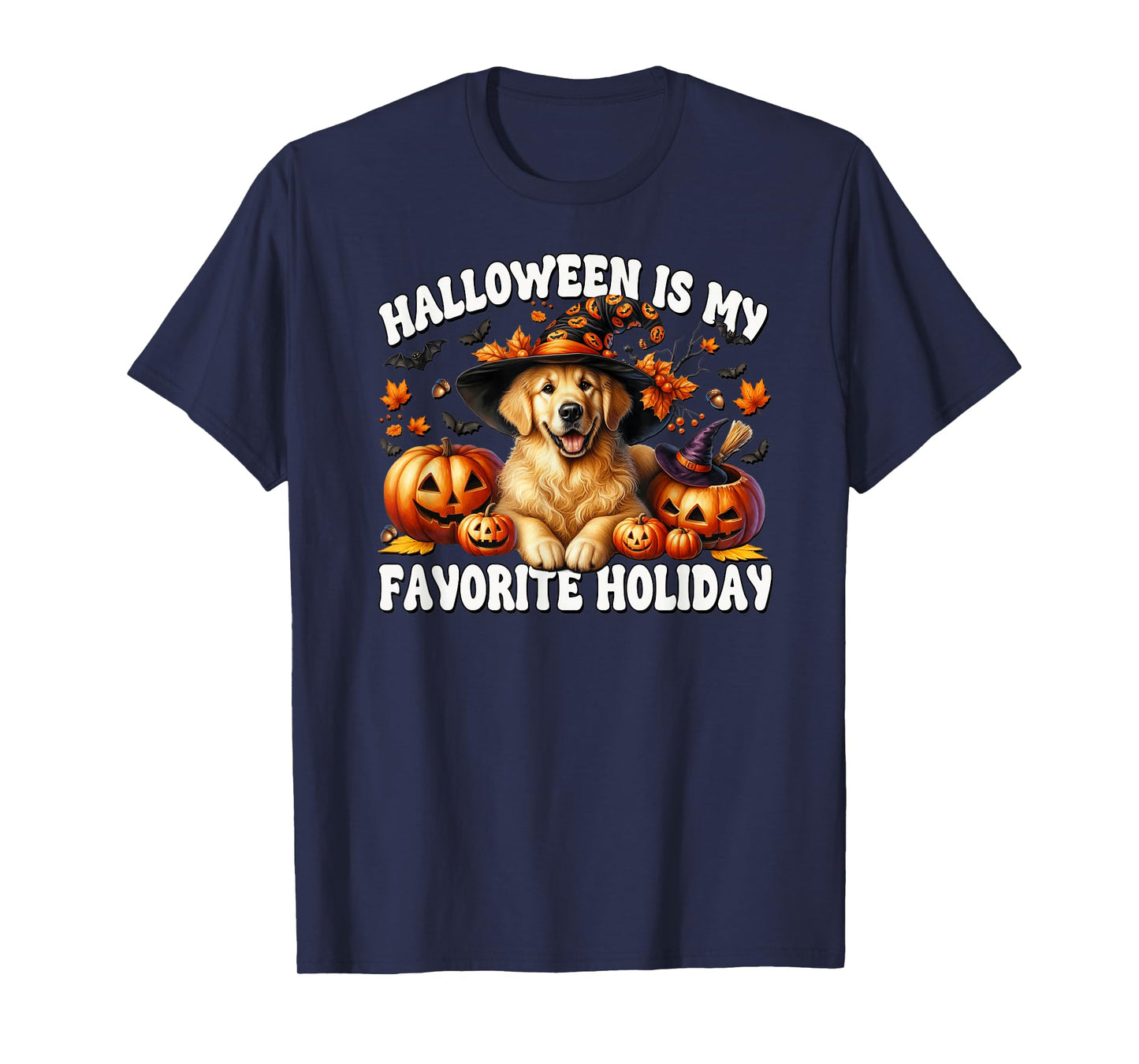 Golden Retriever Halloween is My Favorite Holiday for Witch T-Shirt