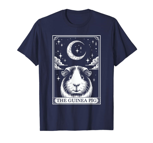 Tarot Card Vintage Crescent Moon Guinea Pig Mom Pet Lovers T-Shirt