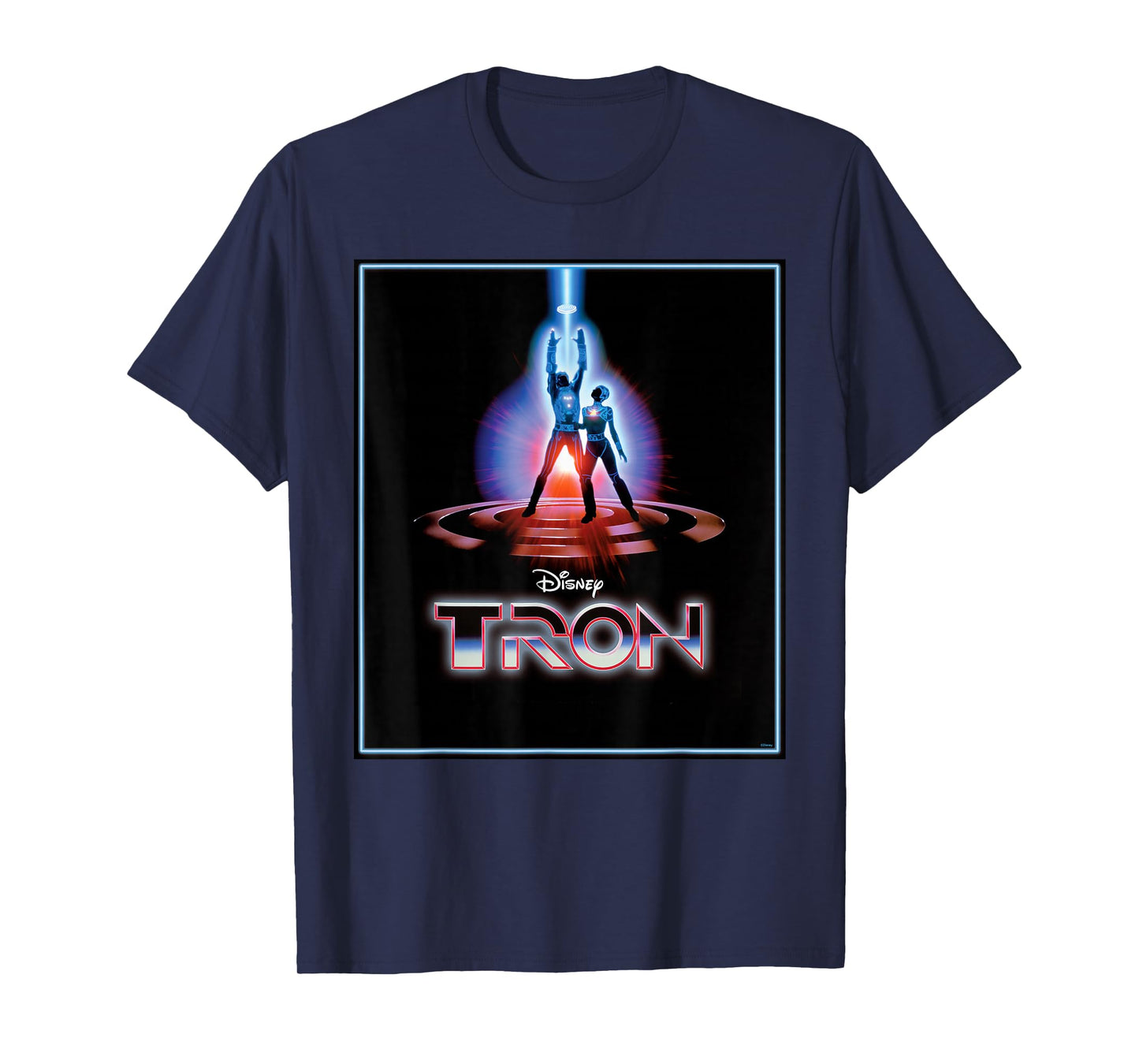 Disney TRON Official 1982 Original Movie Poster Art and Logo T-Shirt