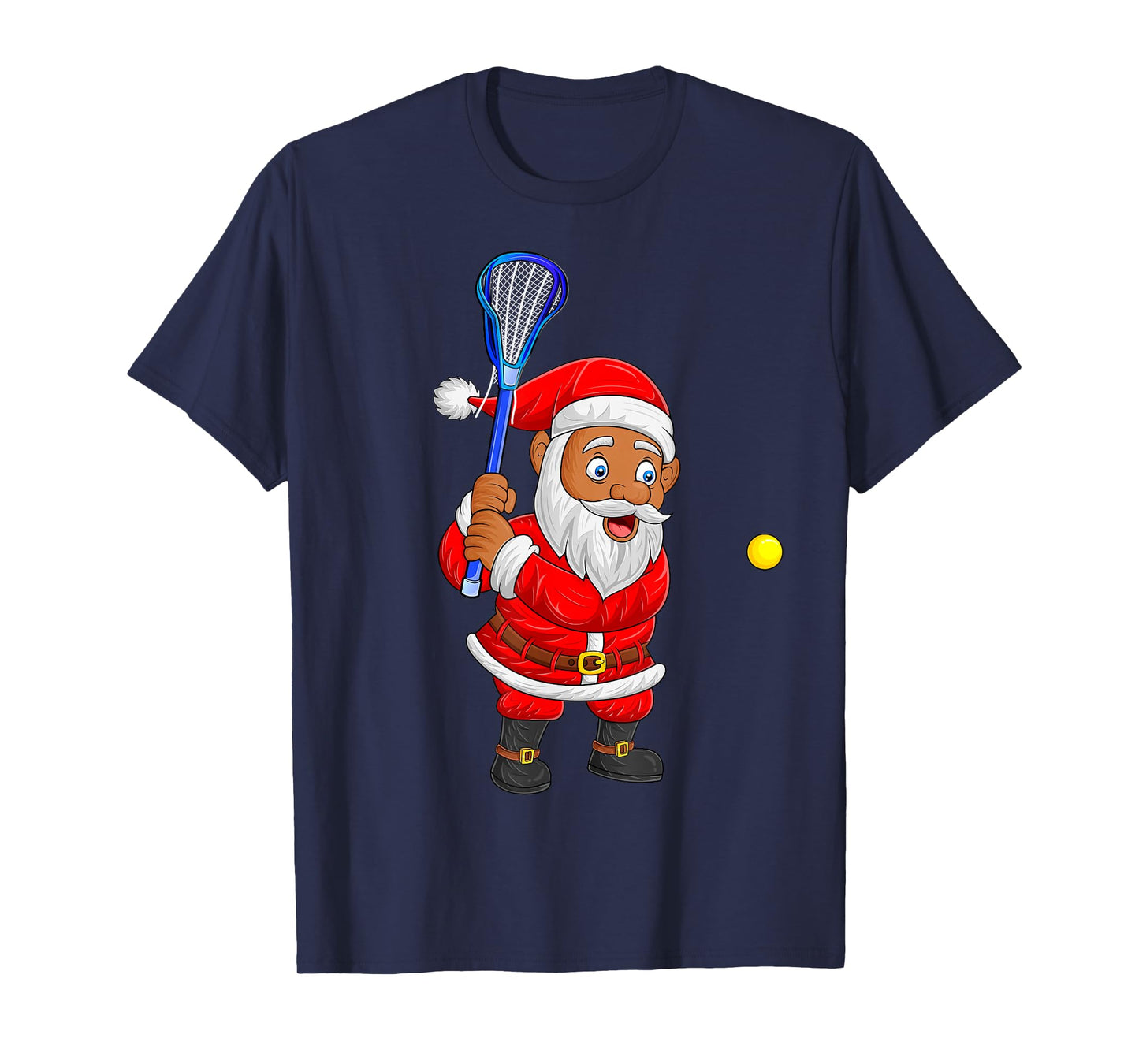 Lacrosse Player Santa Christmas Pajama Funny Xmas Boys Girls T-Shirt