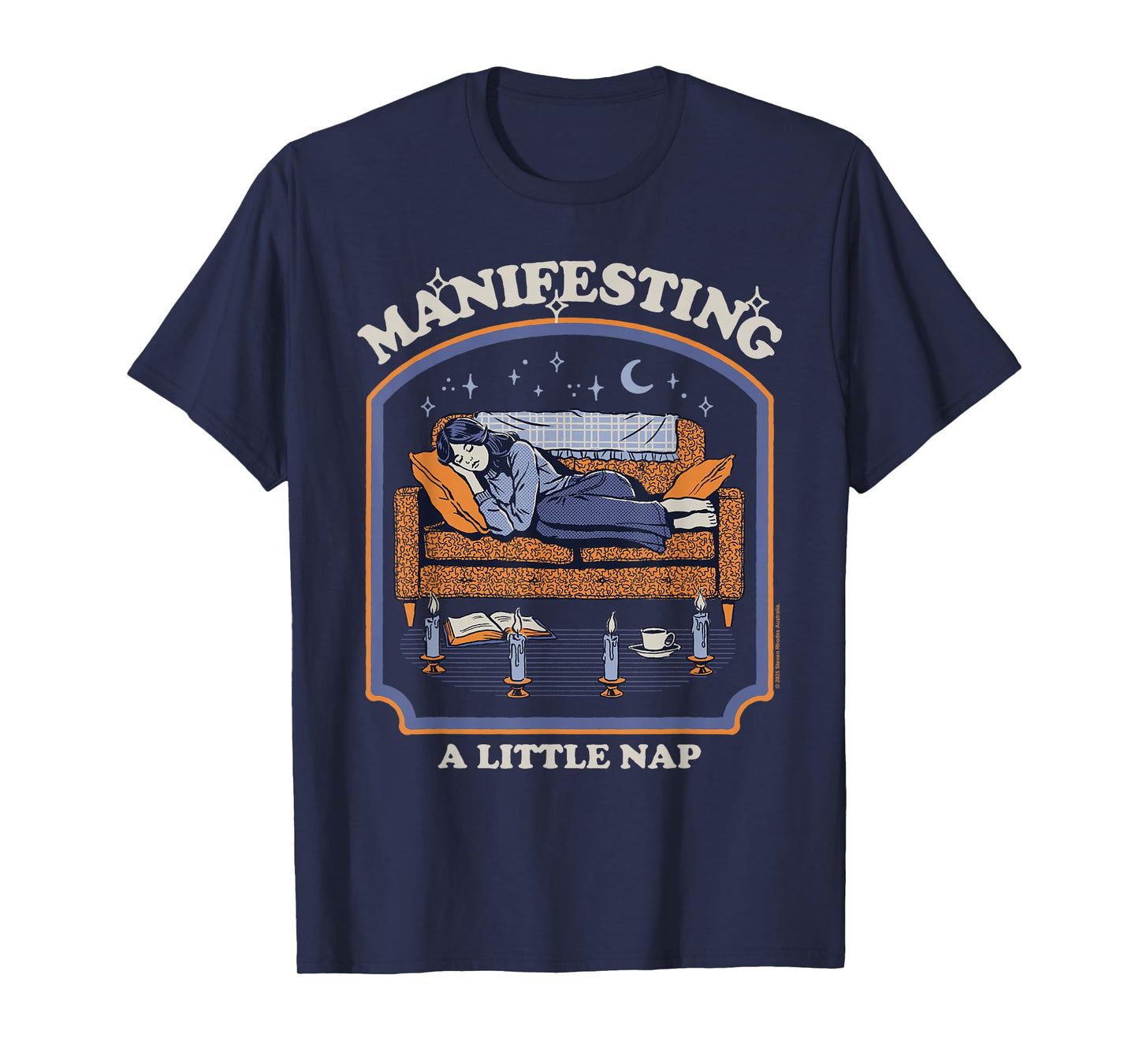 Manafesting a Nap Sarcastic Retro Vintage Funny Adult Humor T-Shirt
