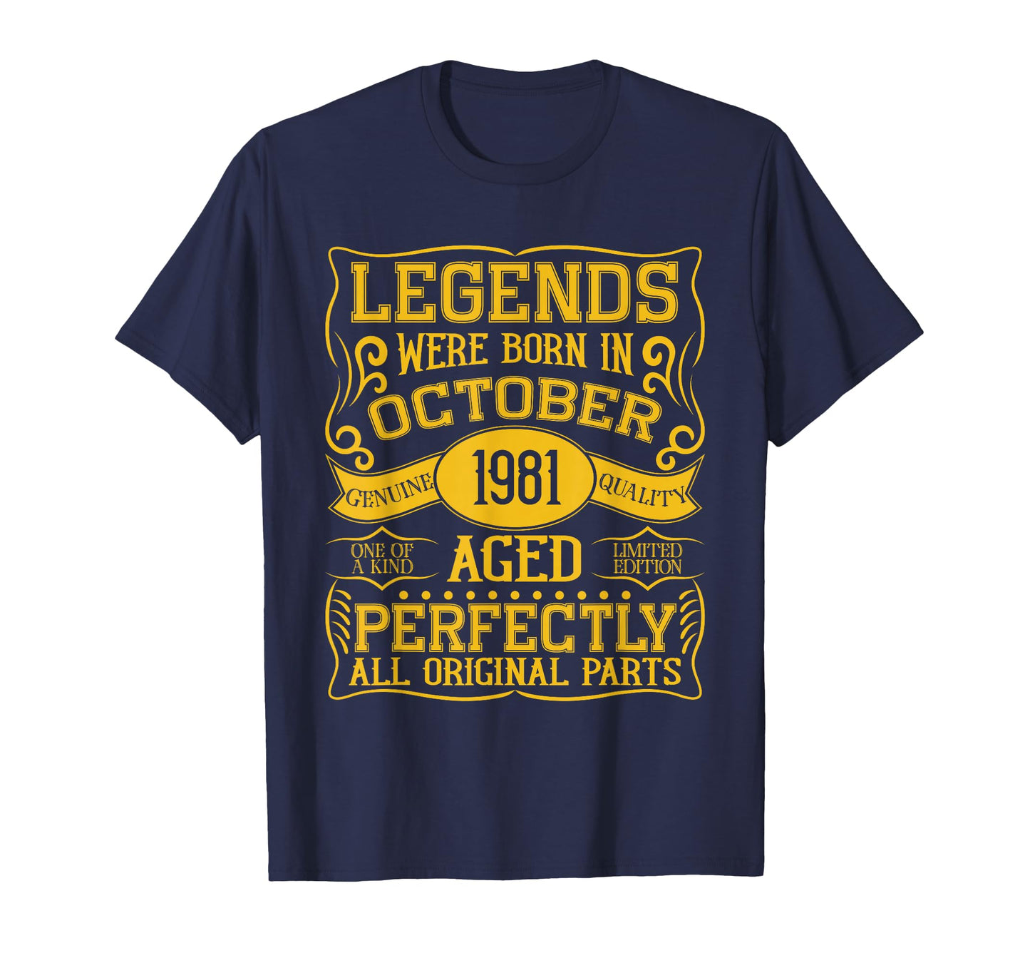 44th Birthday Legends were Born in October 1981 T-Shirt