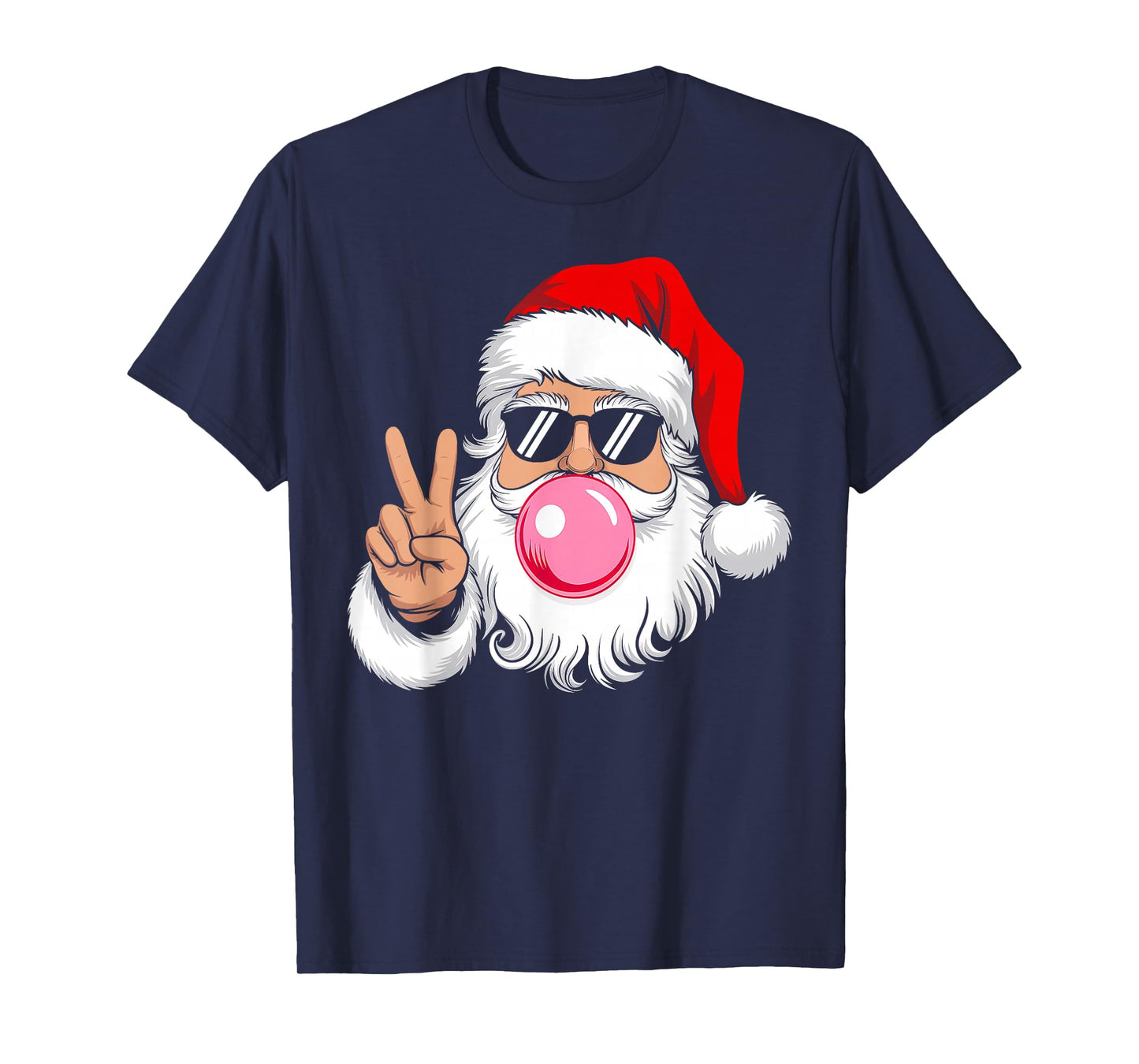 Santa Claus Blowing Bubble Christmas Xmas Family Men Women T-Shirt