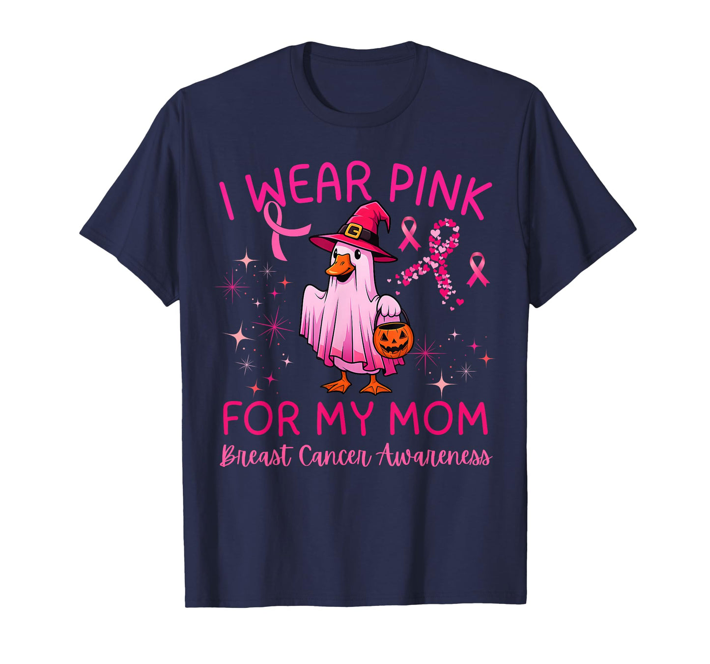I Wear Pink for My Mom Breast Cancer Awareness tee Kid Women T-Shirt