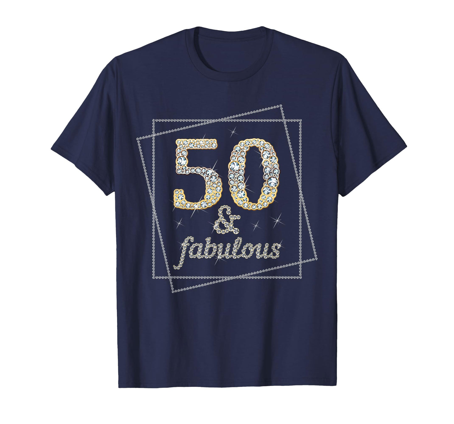 50 Years Old Lady Cute Womens 50th Birthday 50 and Fabulous T-Shirt