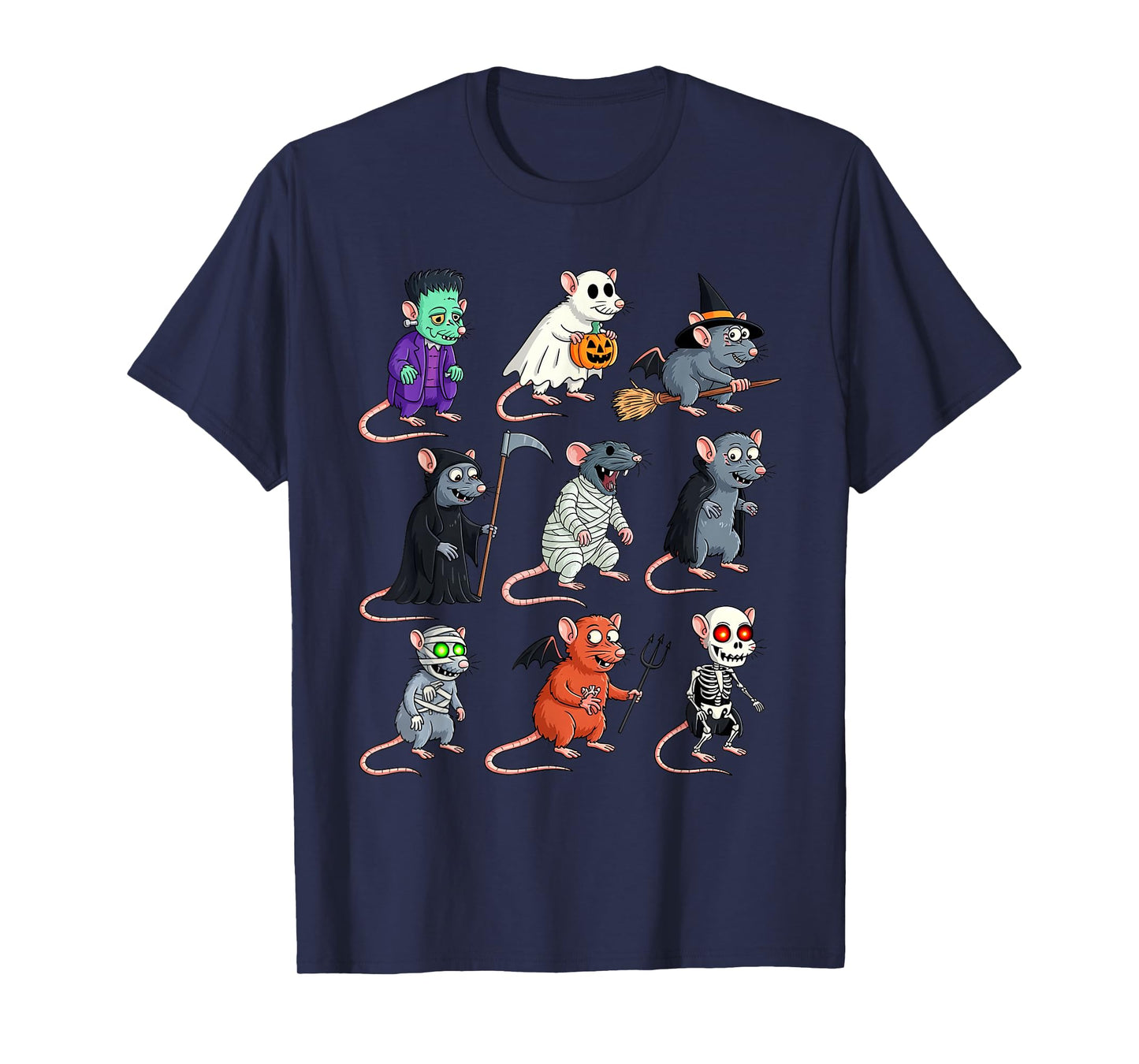 Rat Spooky Witch Boo Zombie Rat Halloween Boys & Girls T-Shirt