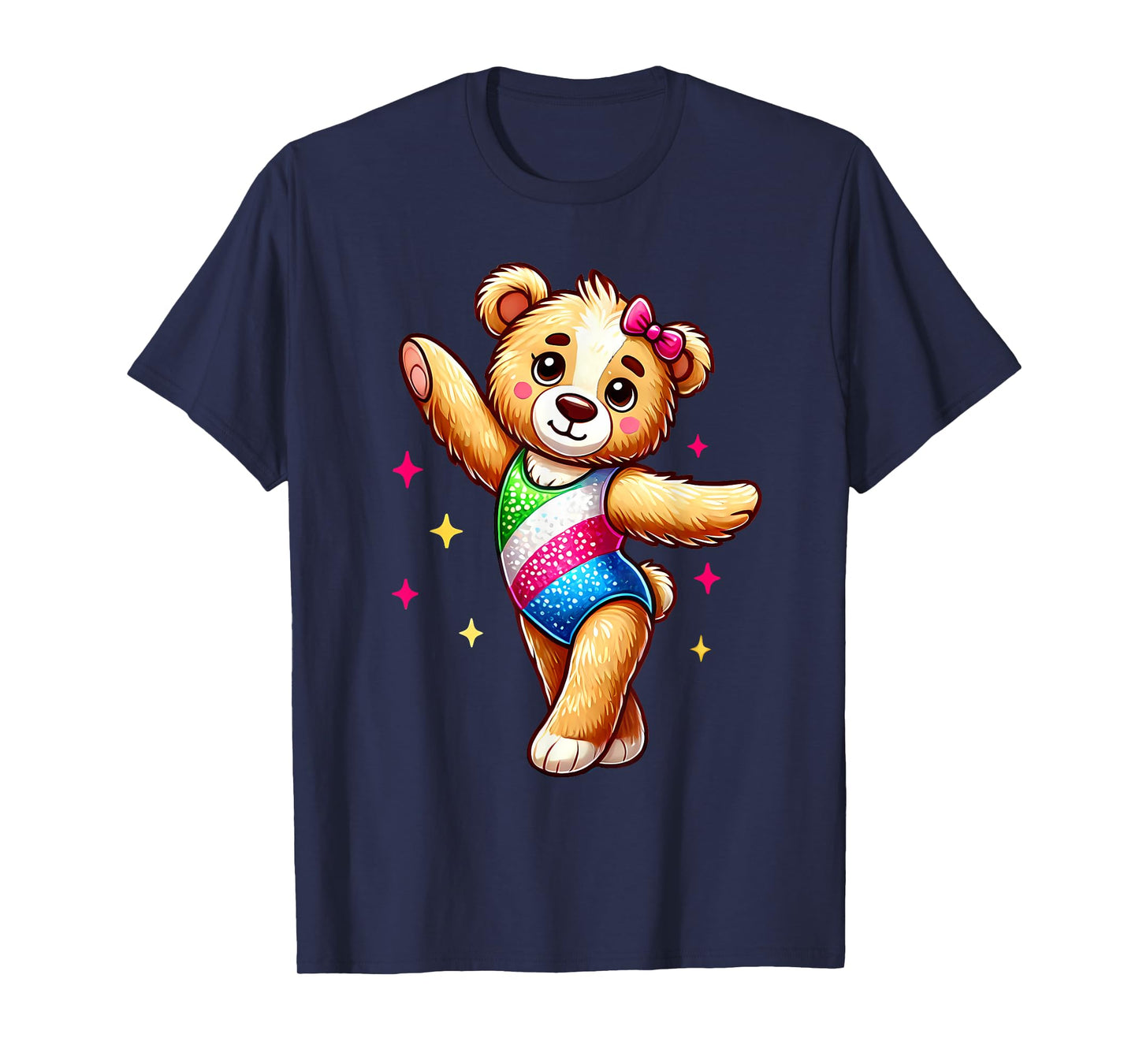 Teddy Bear Gymnastics Cute Tiny Gymnast Bear Cute Gym Moves T-Shirt