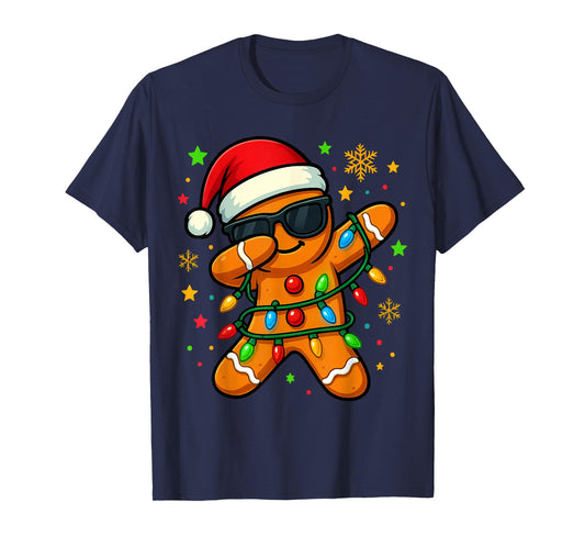 Dabbing Gingerbread Man Christmas Boys Girls Kids Funny Xmas T-Shirt