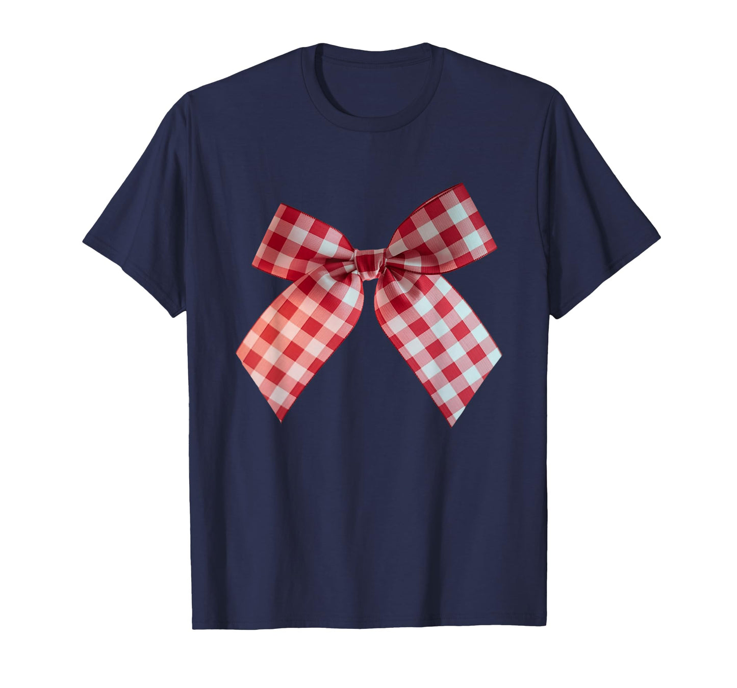 Red Gingham Bow Picnic T-Shirt