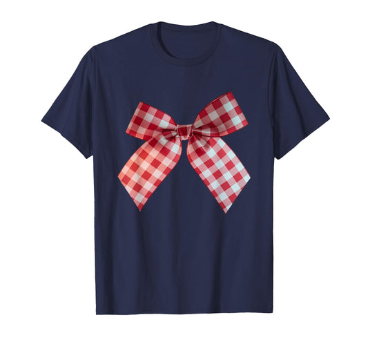 Red Gingham Bow Picnic T-Shirt