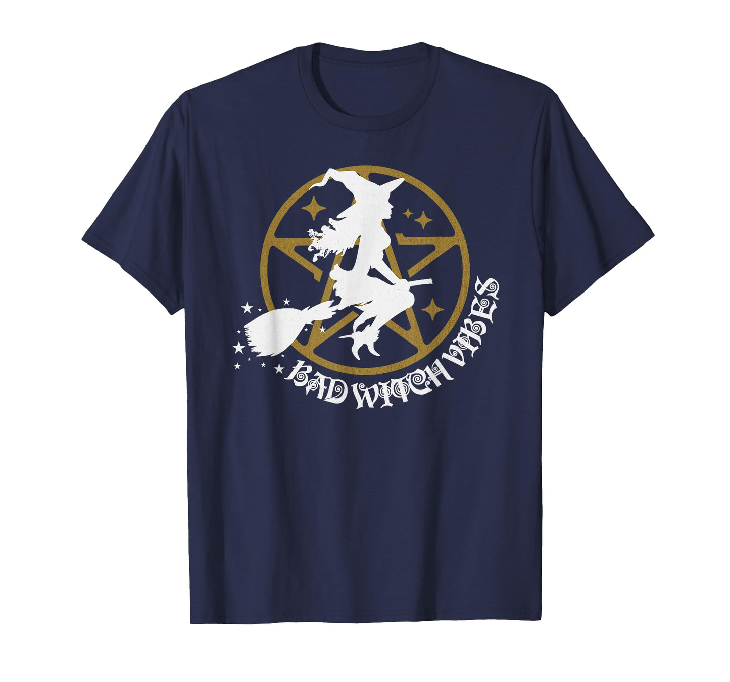 Men Women Kids Girls Teens Witchy Halloween Bad Witch Vibes T-Shirt