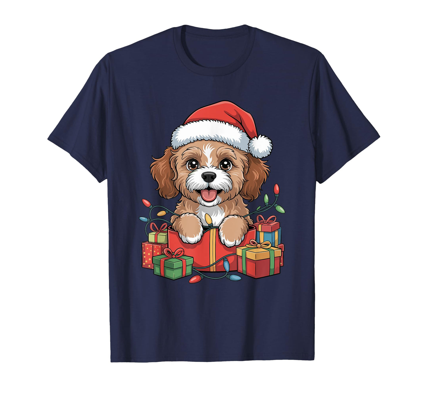 Cute Cavapoo Christmas Xmas Design Funny Dog Lover Holiday T-Shirt