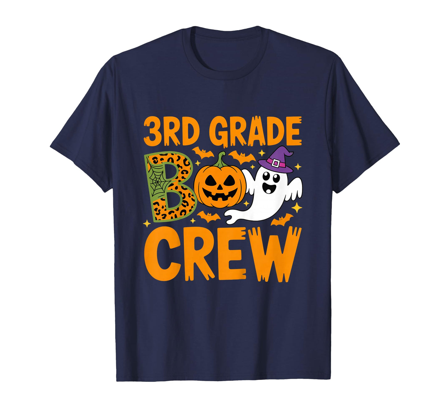 3rd Grade Boo Crew Halloween Outfit for Spooky Classroom Fun T-Shirt
