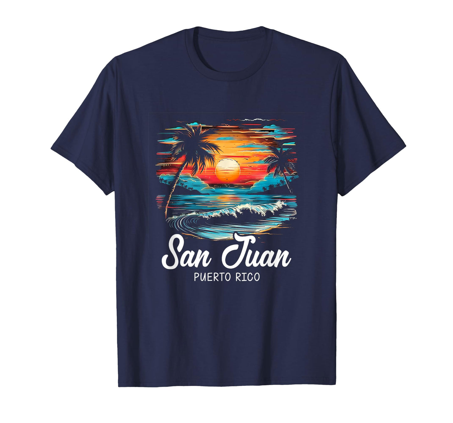 Family Vacation Retro Sunset Puerto Rico San Juan T-Shirt