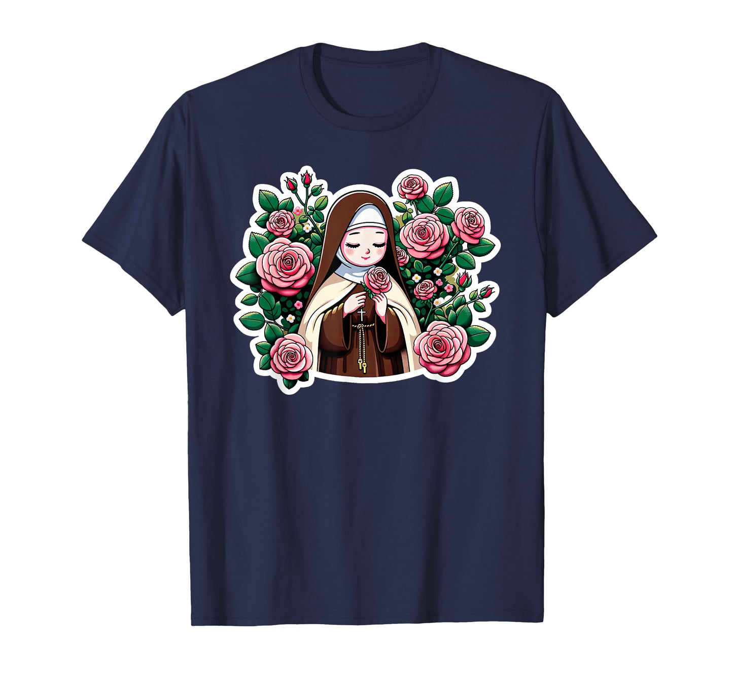 St Therese of Lisieux Kids Little Flower Rose Catholic Saint T-Shirt