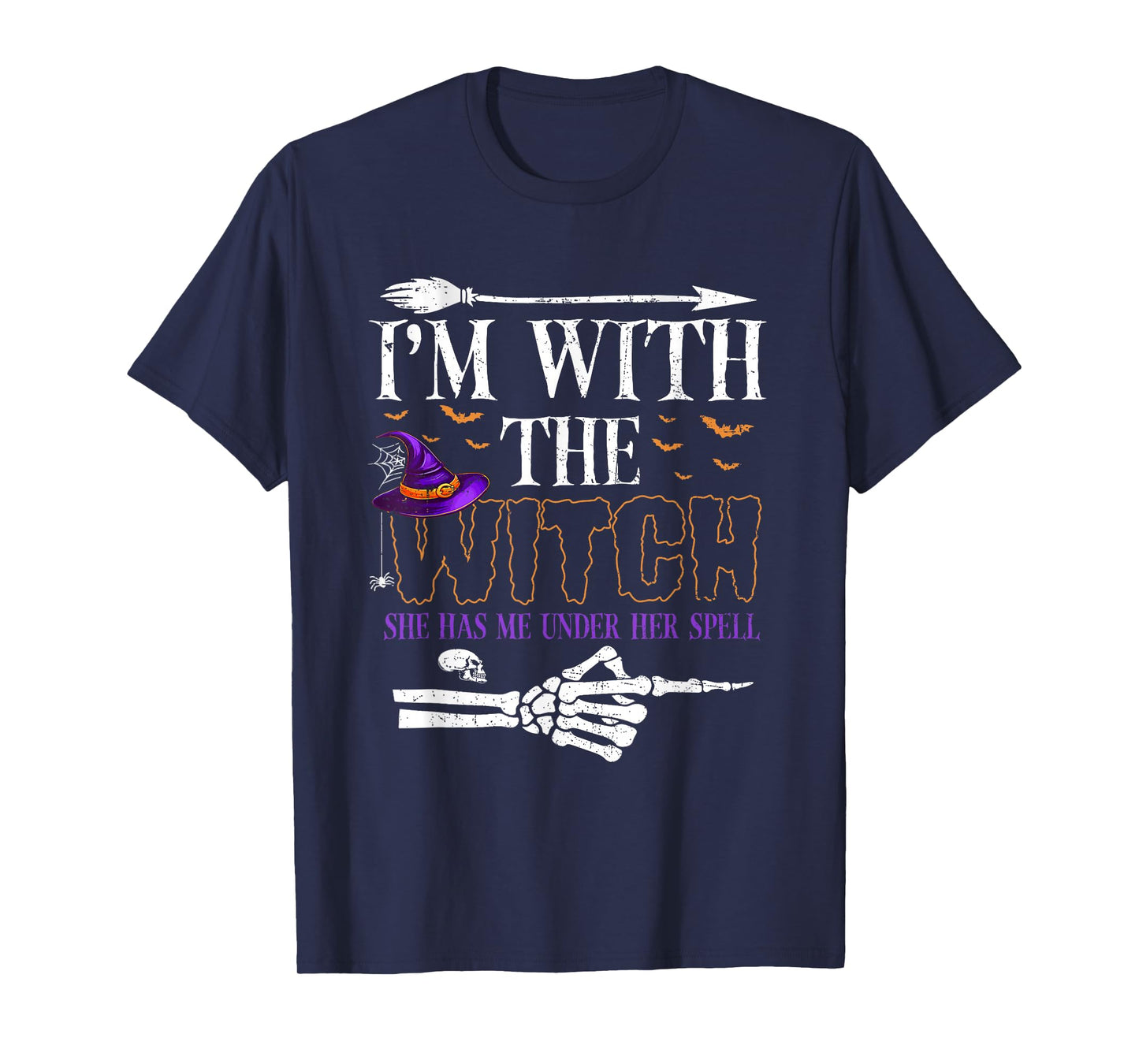 I'm with The Witch Funny Halloween Couple Costume Party T-Shirt