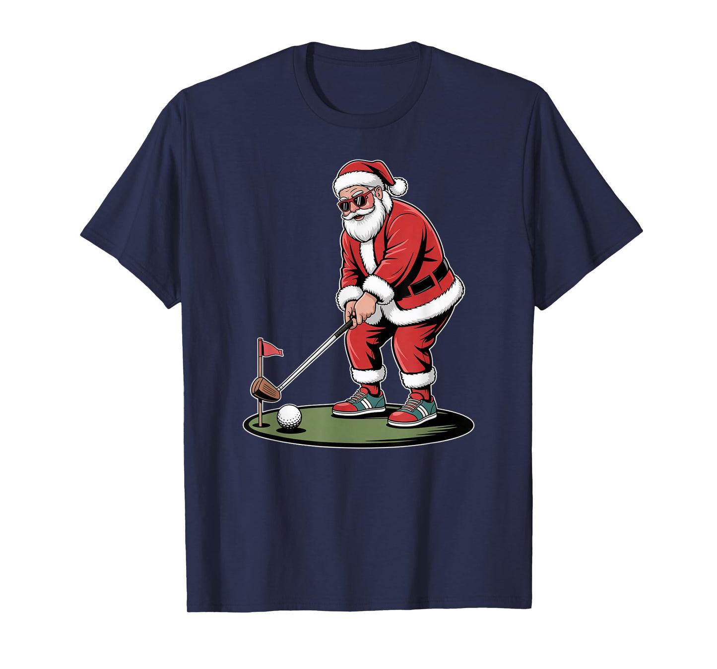 Funny Golf Christmas Santa Claus Golfing Holiday Golfer T-Shirt