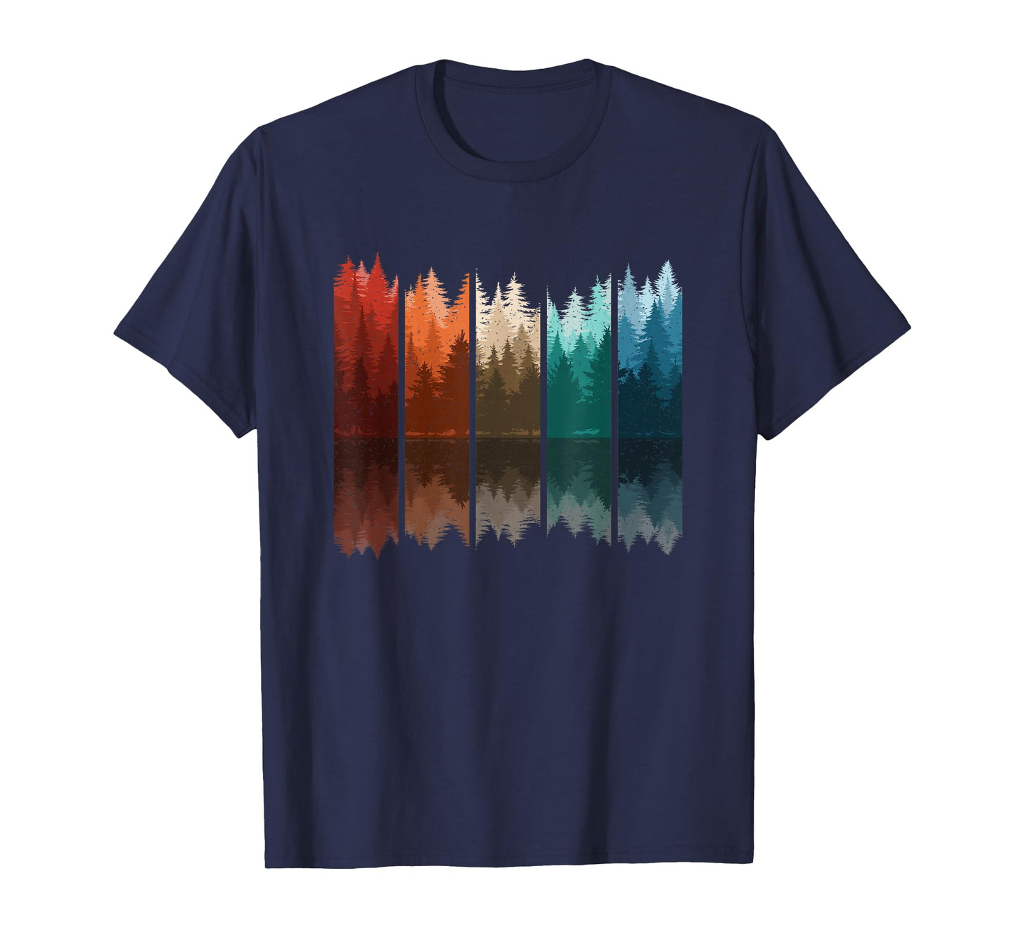 Retro Pine Tree Forest Nature Outdoor Vintage Graphic Men T-Shirt
