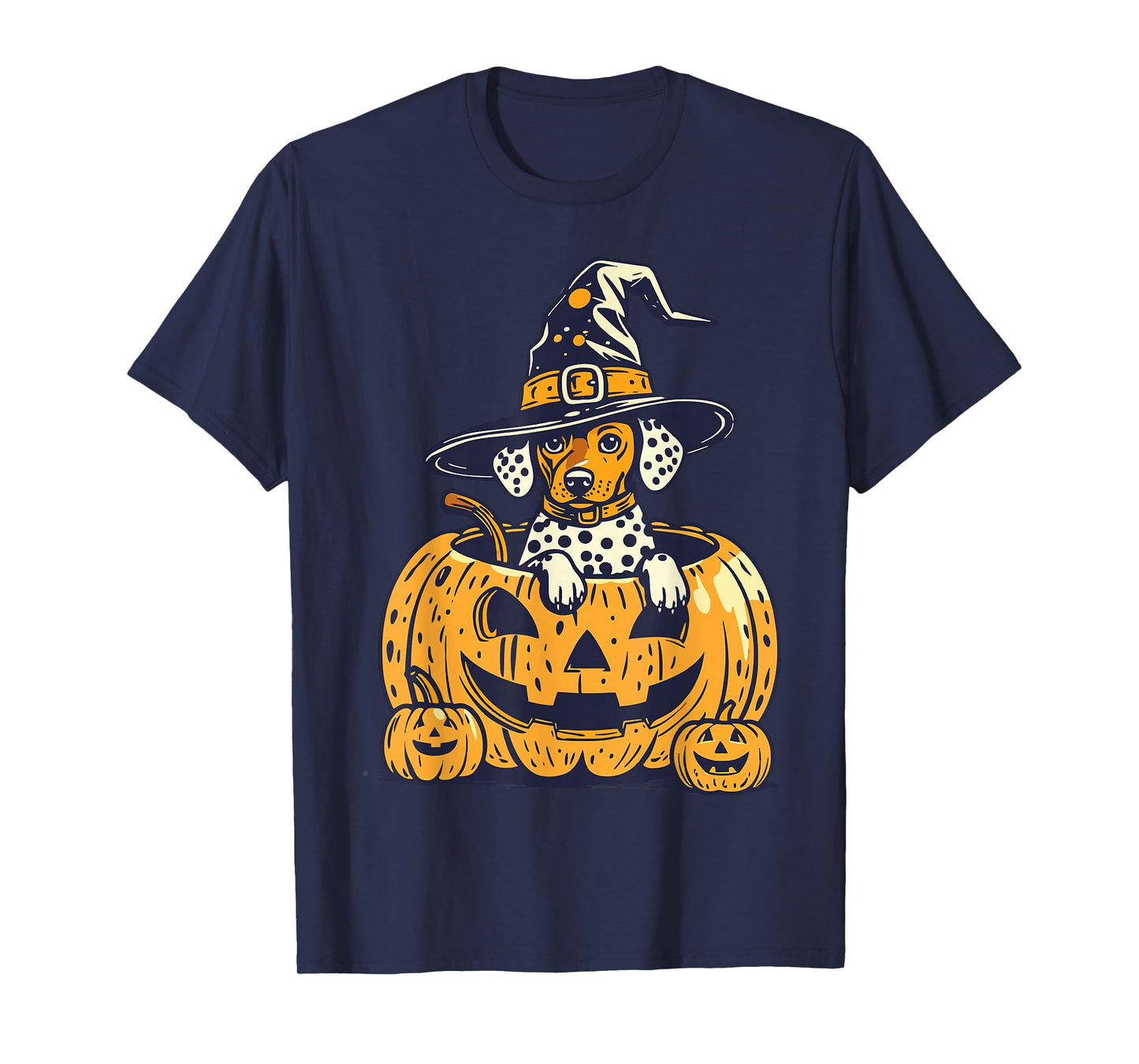 Halloween Shorthaired Pointer Dog in Pumpkins Spooky Vibes T-Shirt