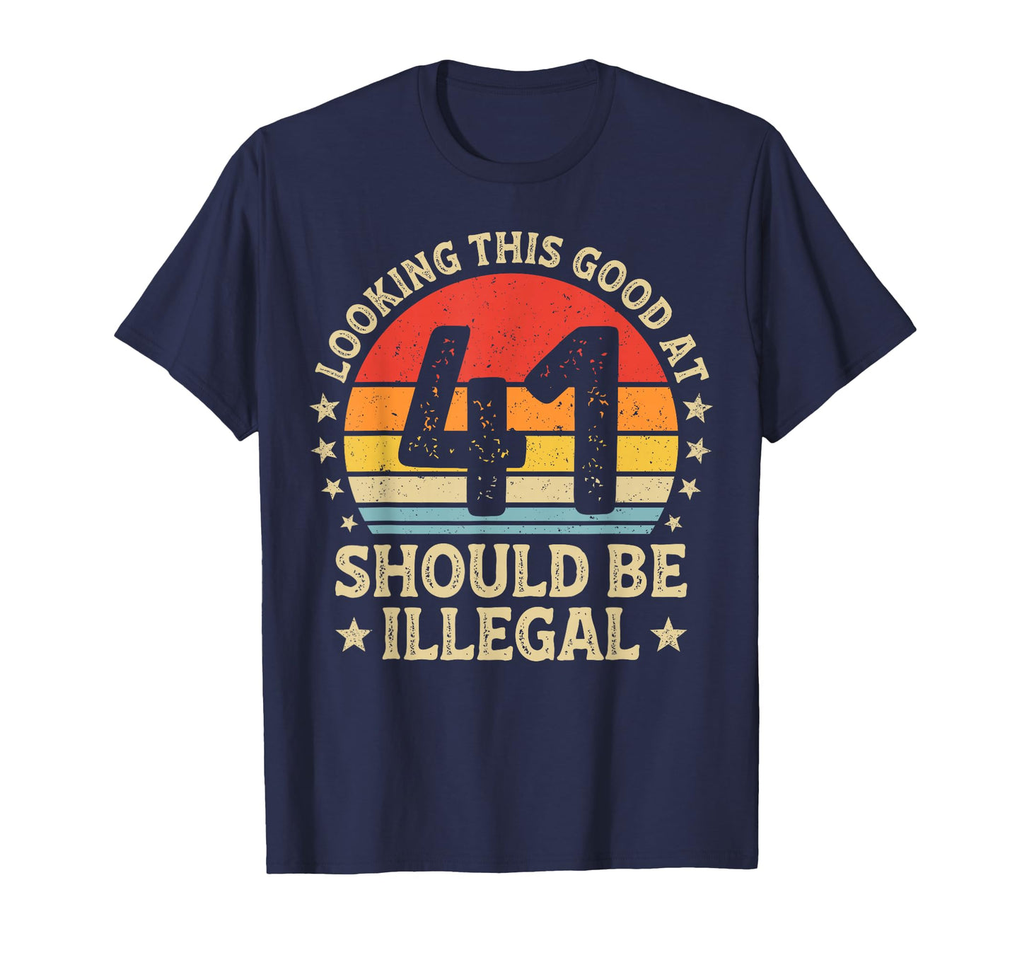 Funny 41 Year Old Gag Humor Bday Vintage 41st Birthday T-Shirt