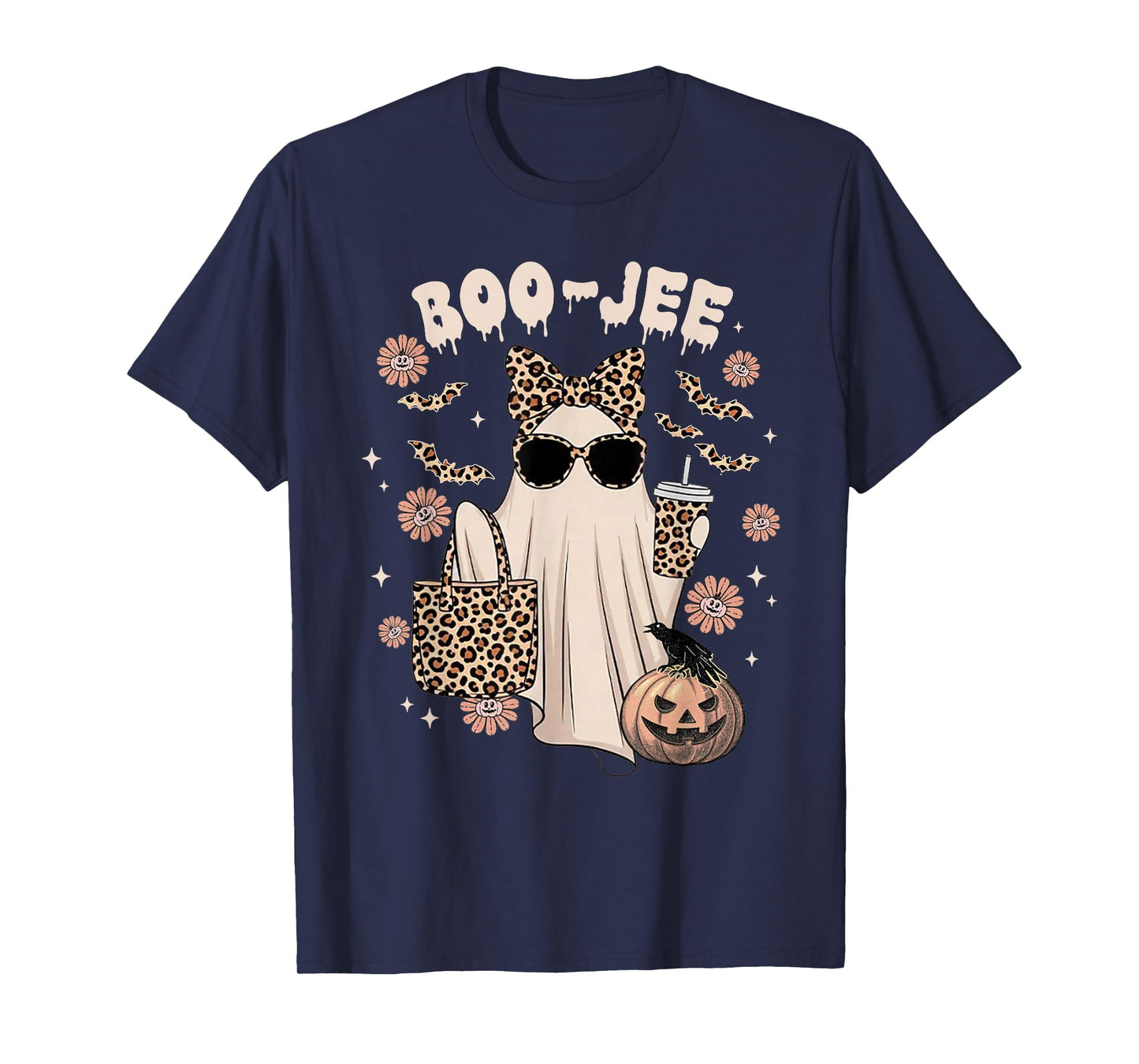 Boo JEE Ghost Shirt Spooky Vibes Halloween Boujee Women T-Shirt