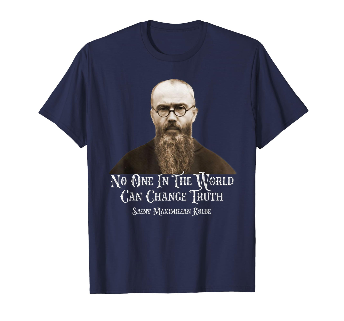 Catholic St. Maximilian Kolbe Quote T-Shirt, Small, Black