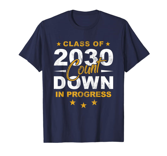 Class Of 2030 Count Down Graduating Fun First Day 8th Grader T-Shirt