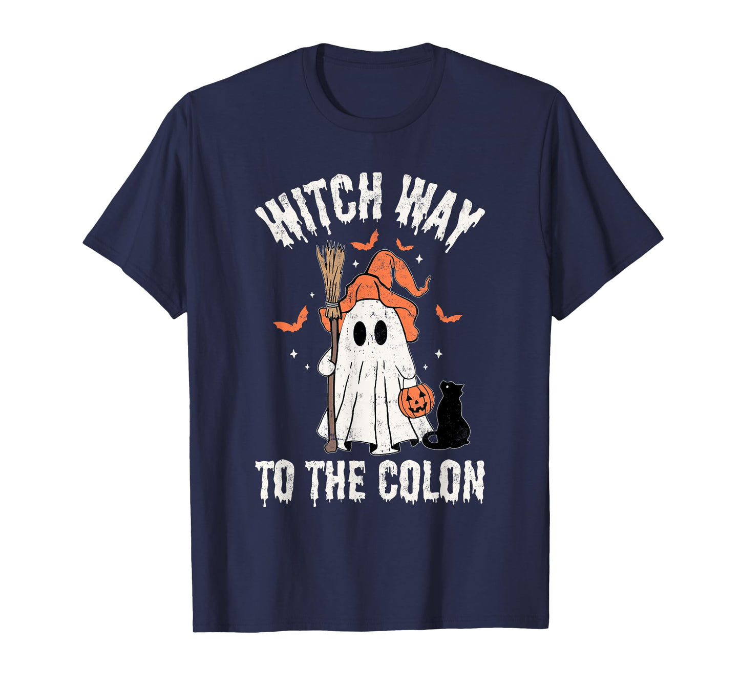 Witch Way To The Colon Gastrointestinal Endo Nurse Halloween T-Shirt