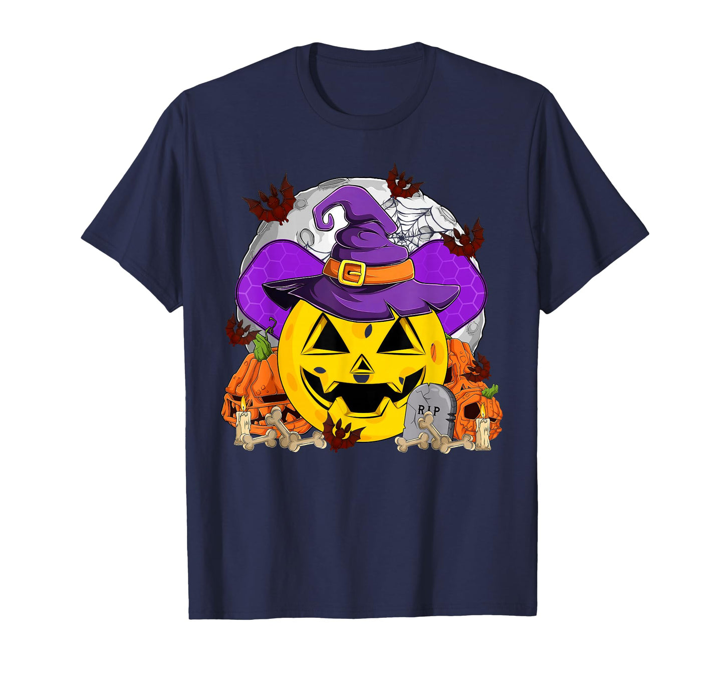 Funny Pickleball Paddle & Witch Hat Halloween Costume Women T-Shirt