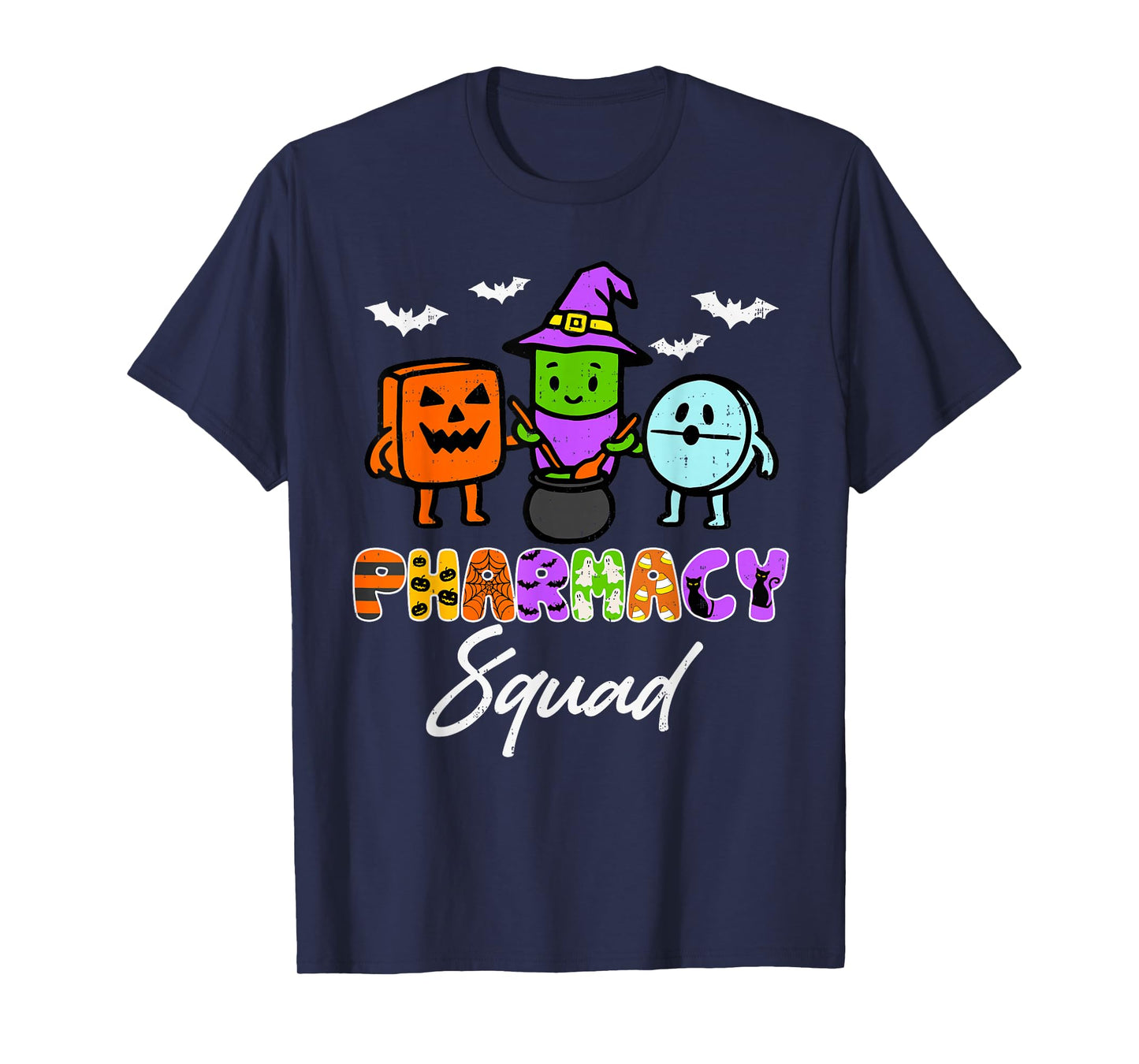 Cute Pharmacy Squad Pills Witch Halloween Costume Pharmacist T-Shirt