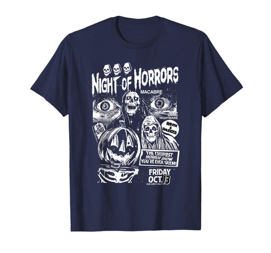 Vintage Punk Scary Night Of Horrors Ghosts Spooky Halloween T-Shirt