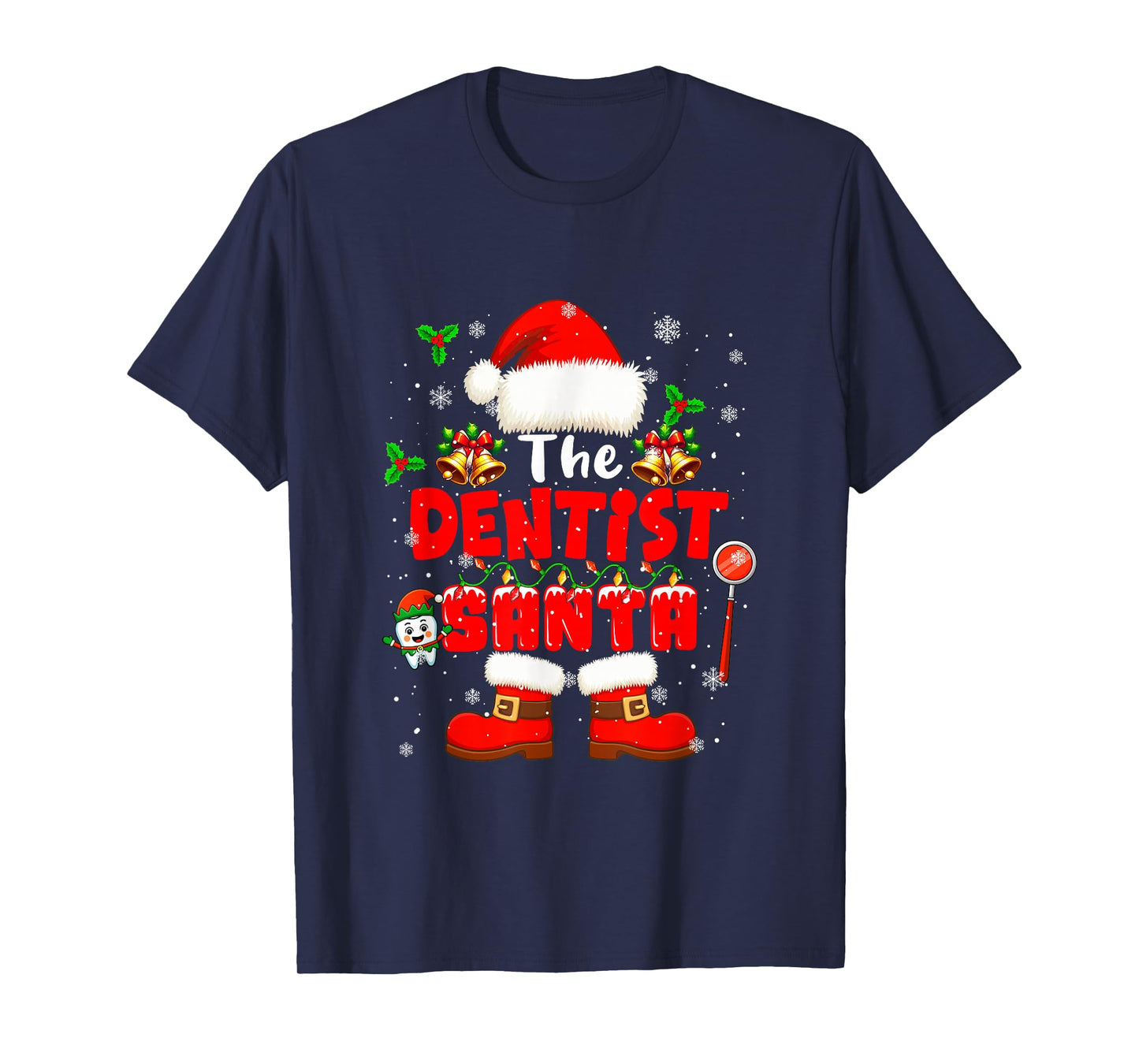 The Dentist Santa Christmas Colorful Costume Job Team T-Shirt