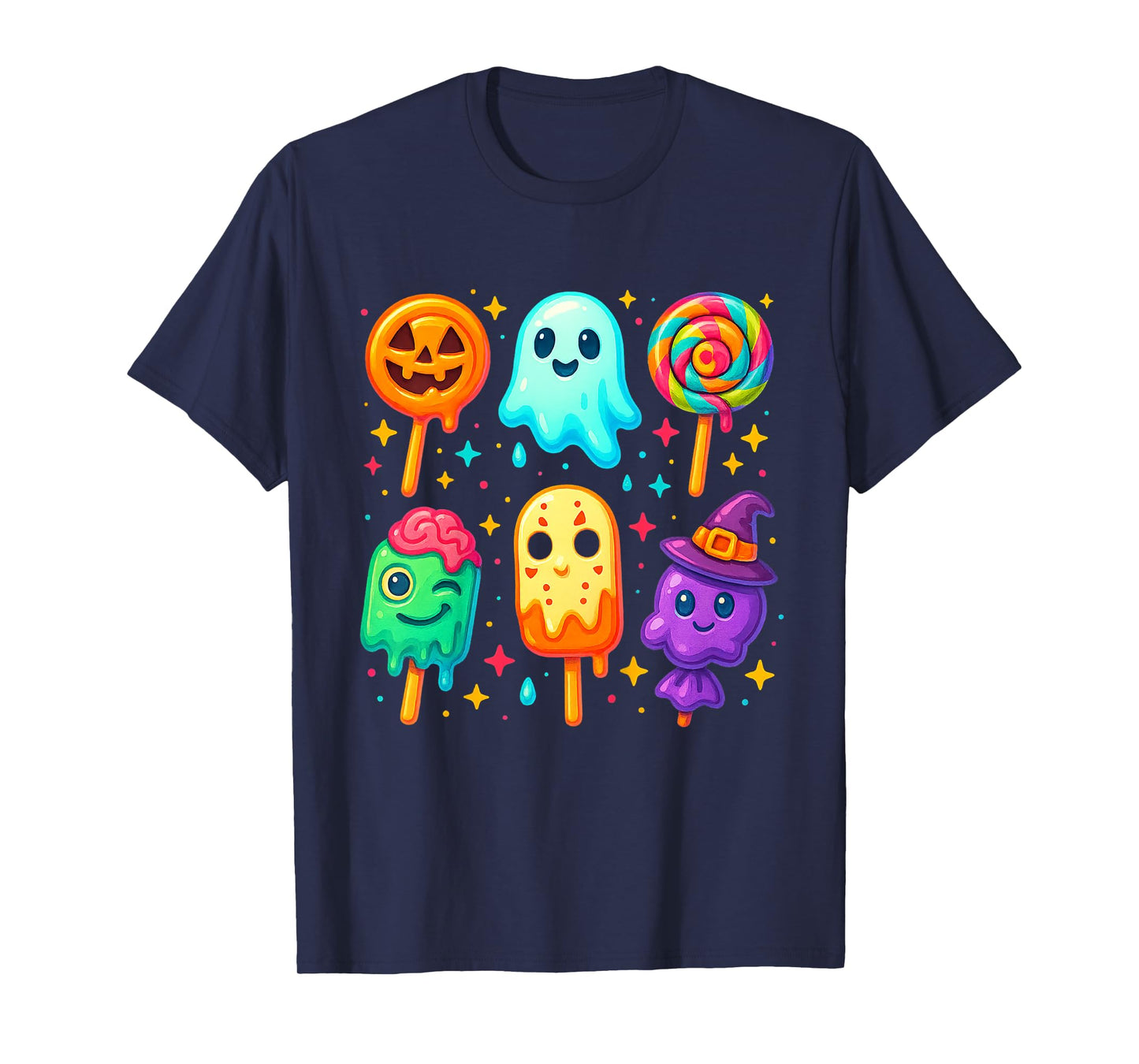 Funny Horror Ice Cream Pops Summerween Halloween Candy Youth T-Shirt